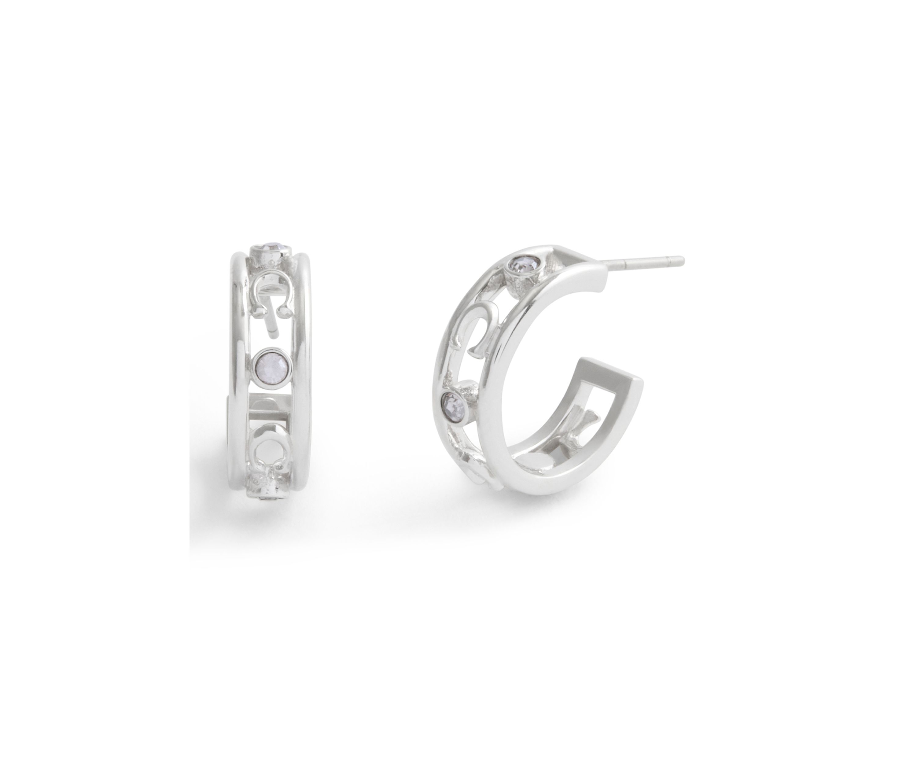 Signature C Open Hoop Earrings 