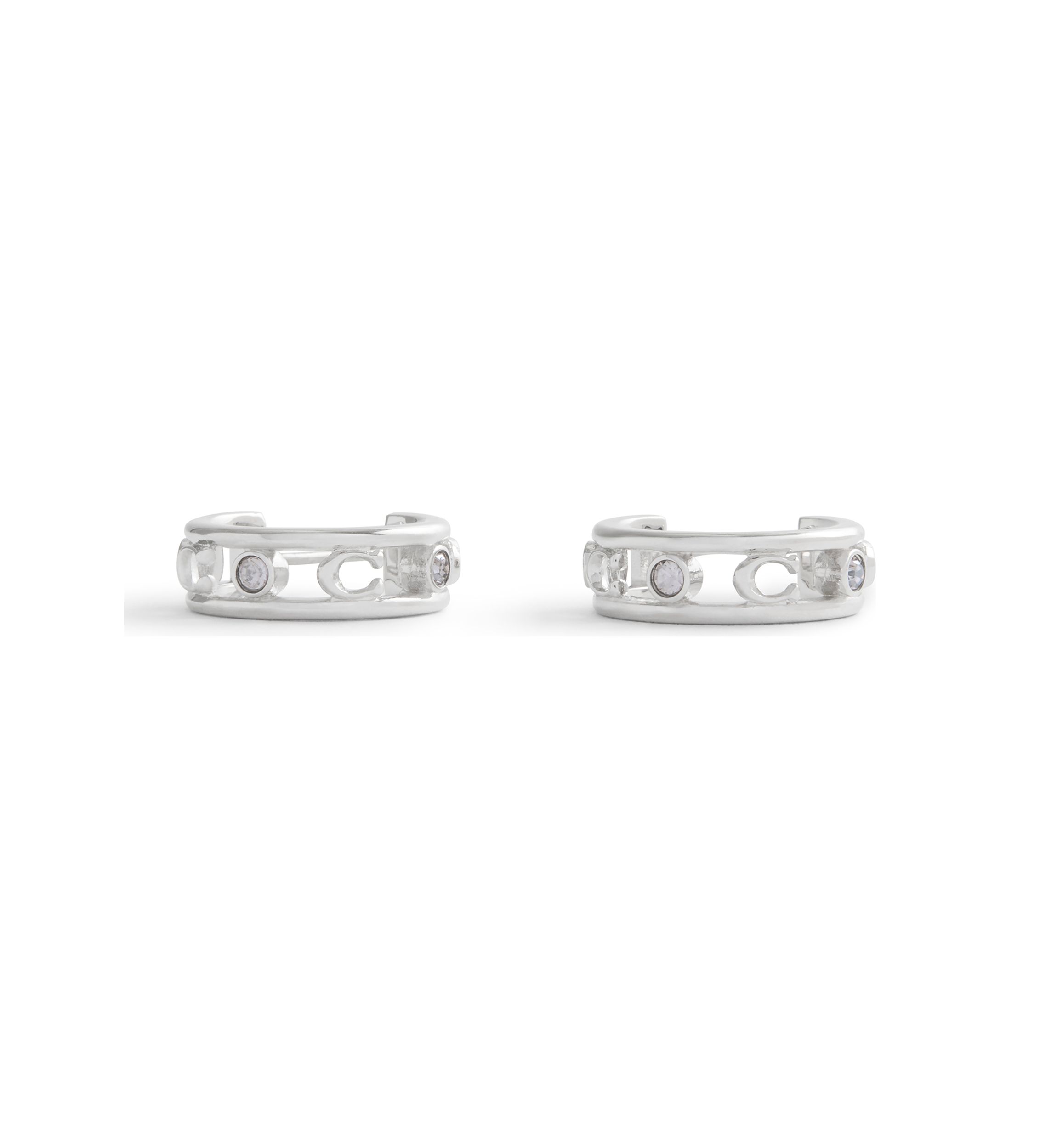 Signature C Open Hoop Earrings 