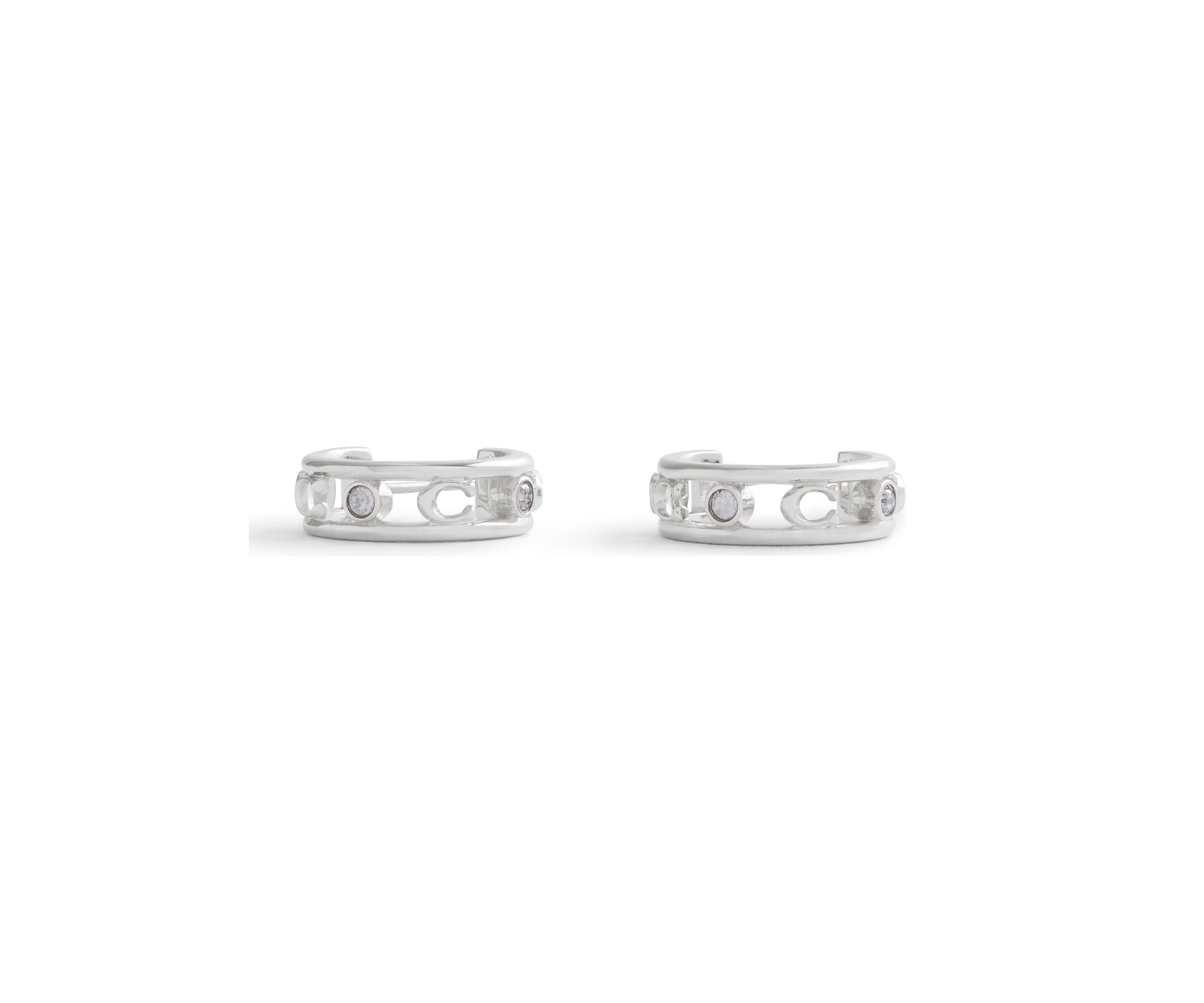 Signature C Open Hoop Earrings 