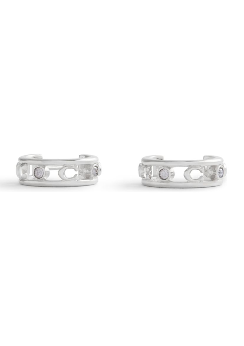 Signature C Open Hoop Earrings 