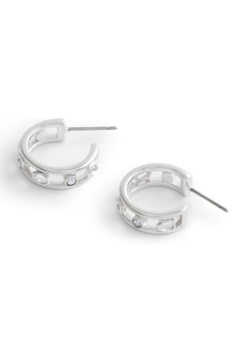 Signature C Open Hoop Earrings 