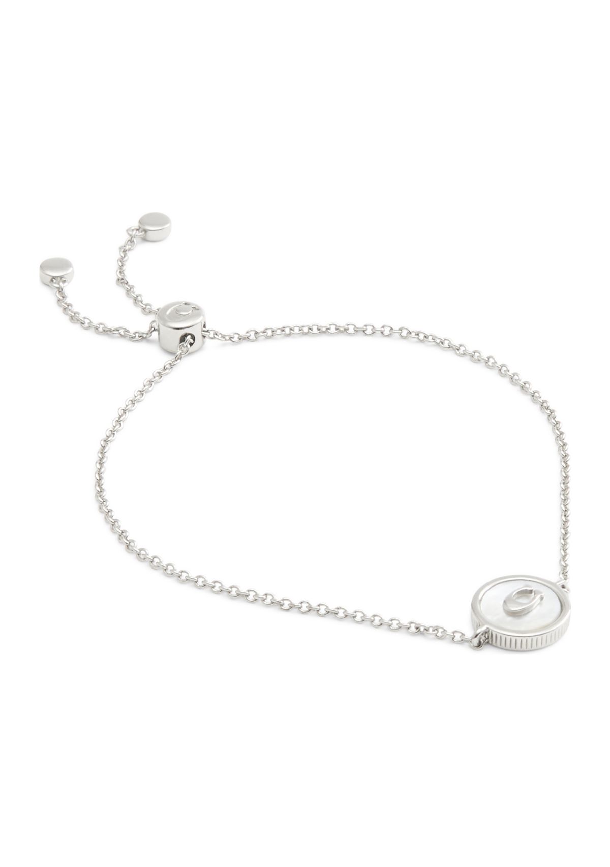 Signature Mother of Pearl Coin Slider Bracelet