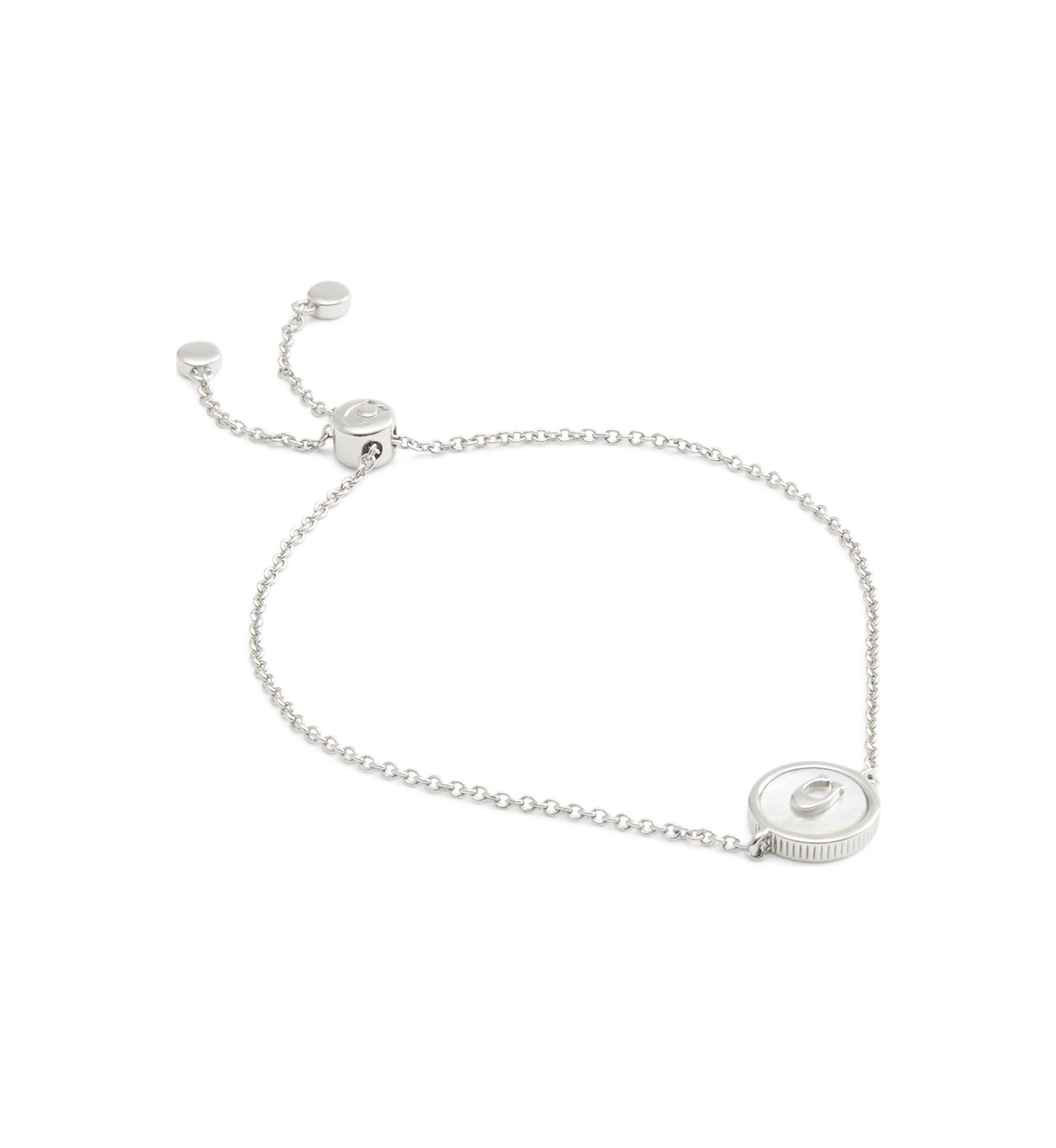Signature Mother of Pearl Coin Slider Bracelet
