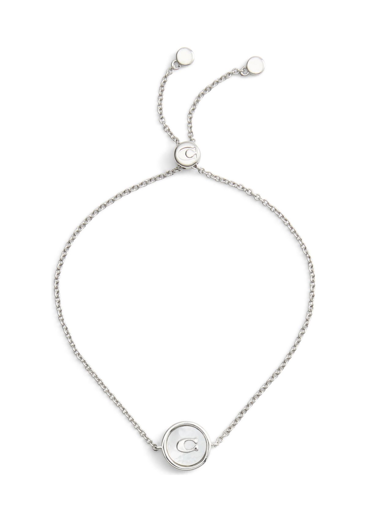Signature Mother of Pearl Coin Slider Bracelet