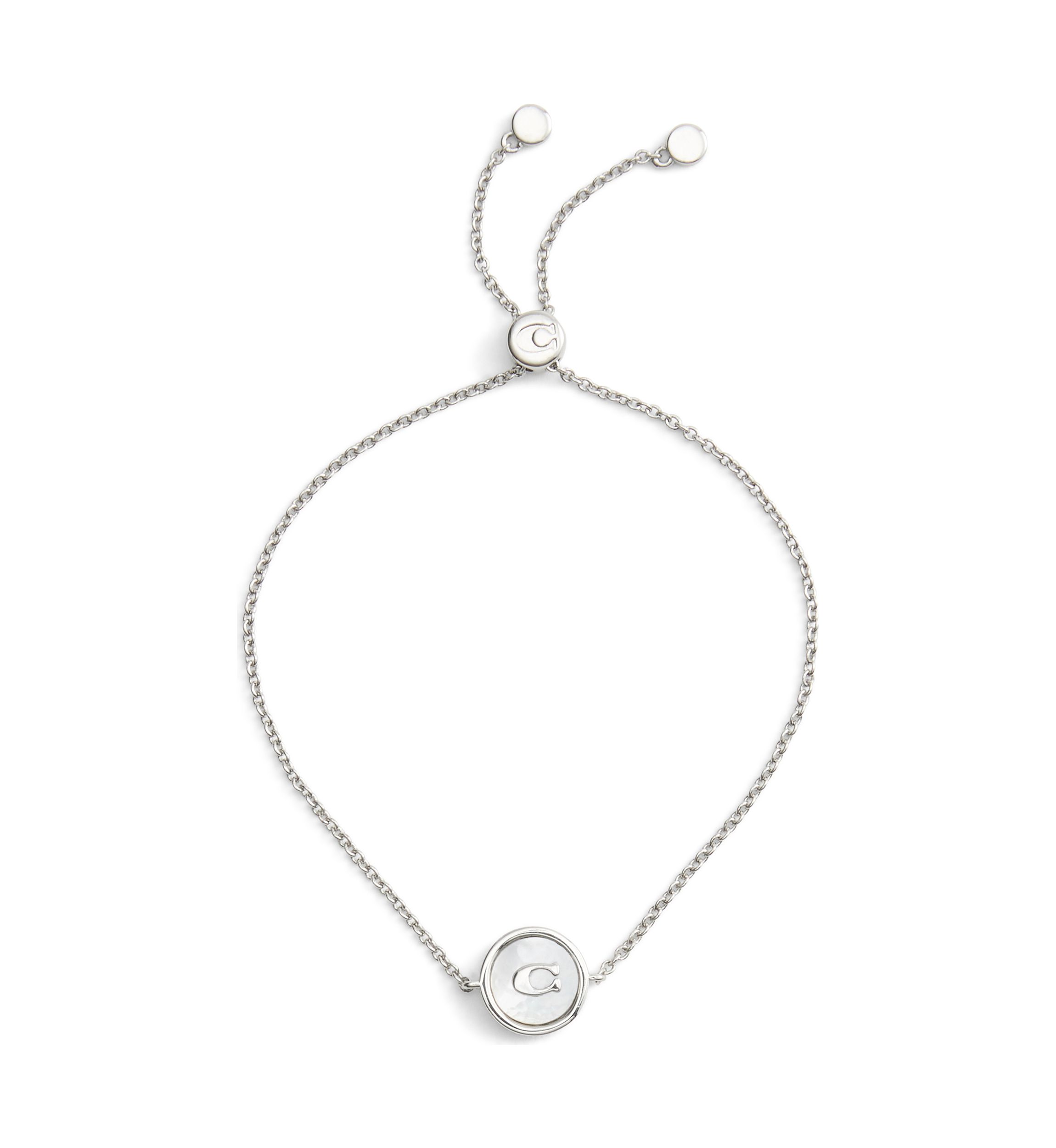 Signature Mother of Pearl Coin Slider Bracelet