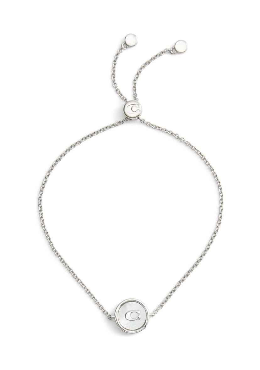 Signature Mother of Pearl Coin Slider Bracelet