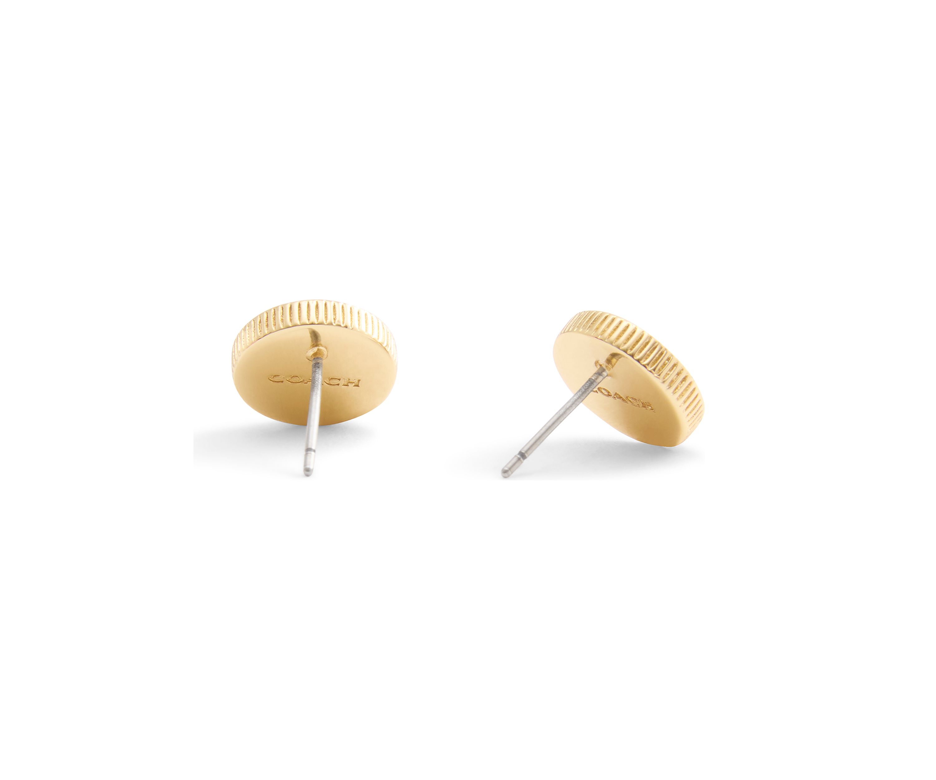 Signature Mother of Pearl Coin Stud Earrings