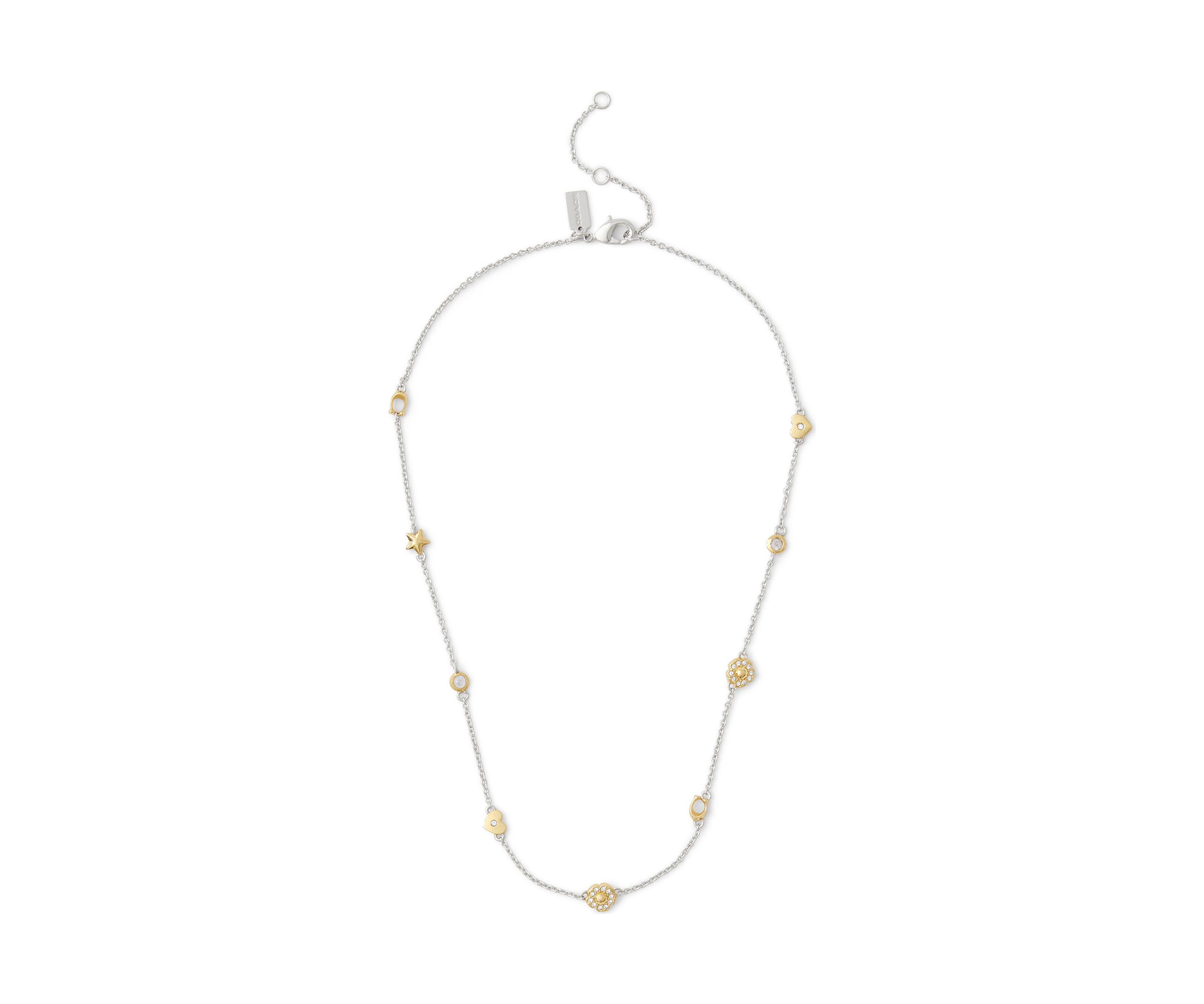 Signature Tea Rose & Heart Strand Necklace