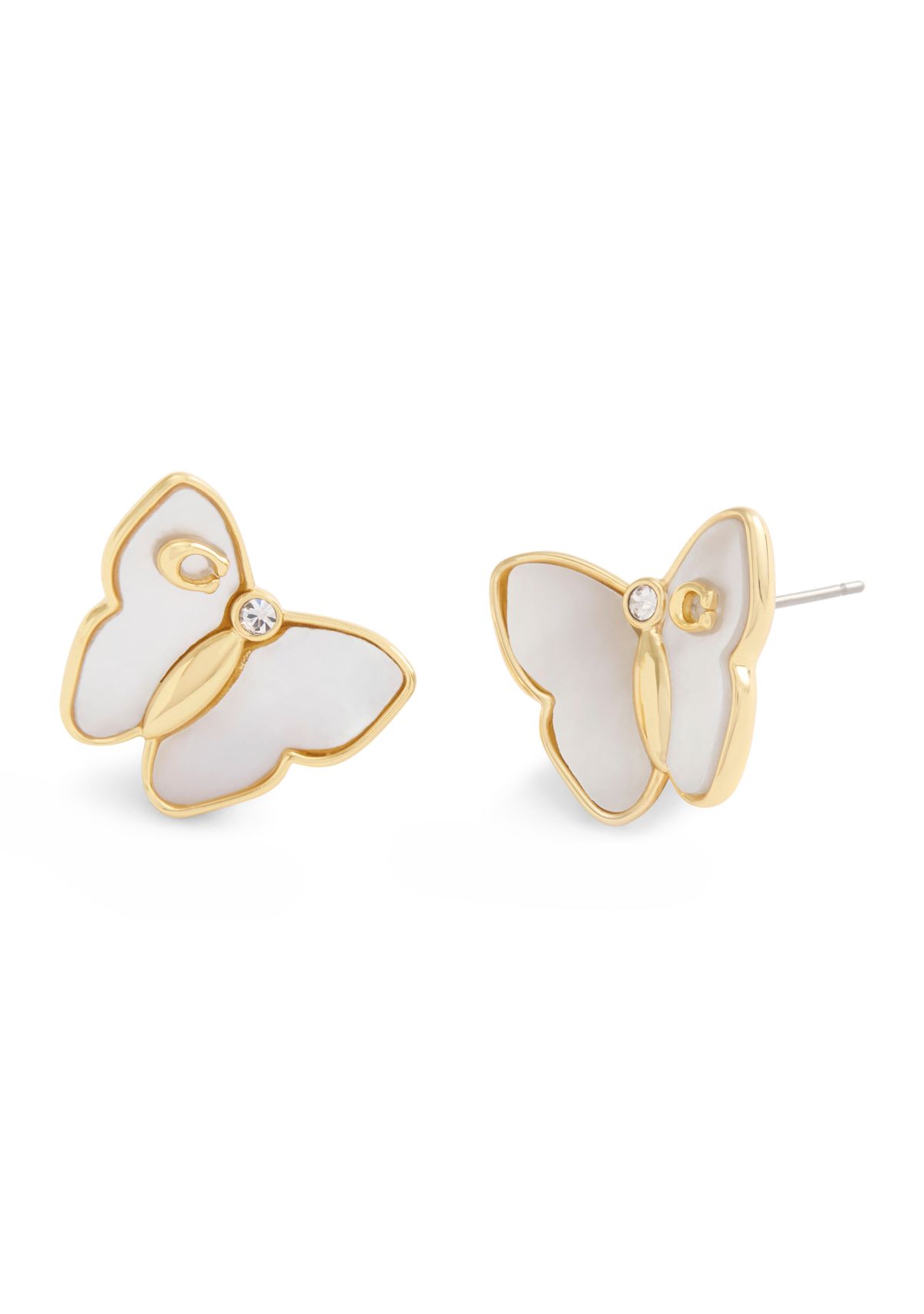 Signature Mother of Pearl Butterfly Stud Earrings