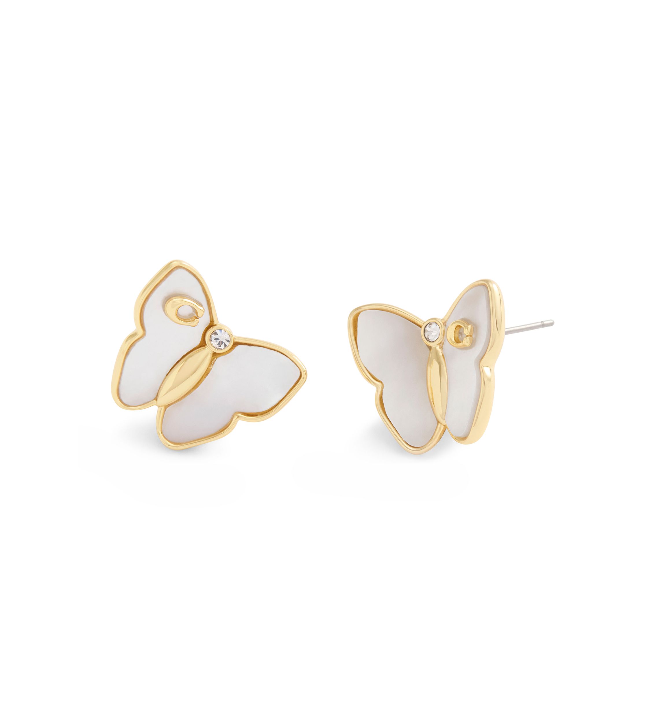 Signature Mother of Pearl Butterfly Stud Earrings