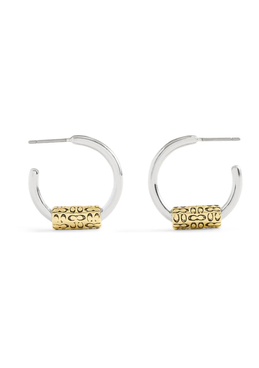 Signature Quilted Tube Huggie Earrings