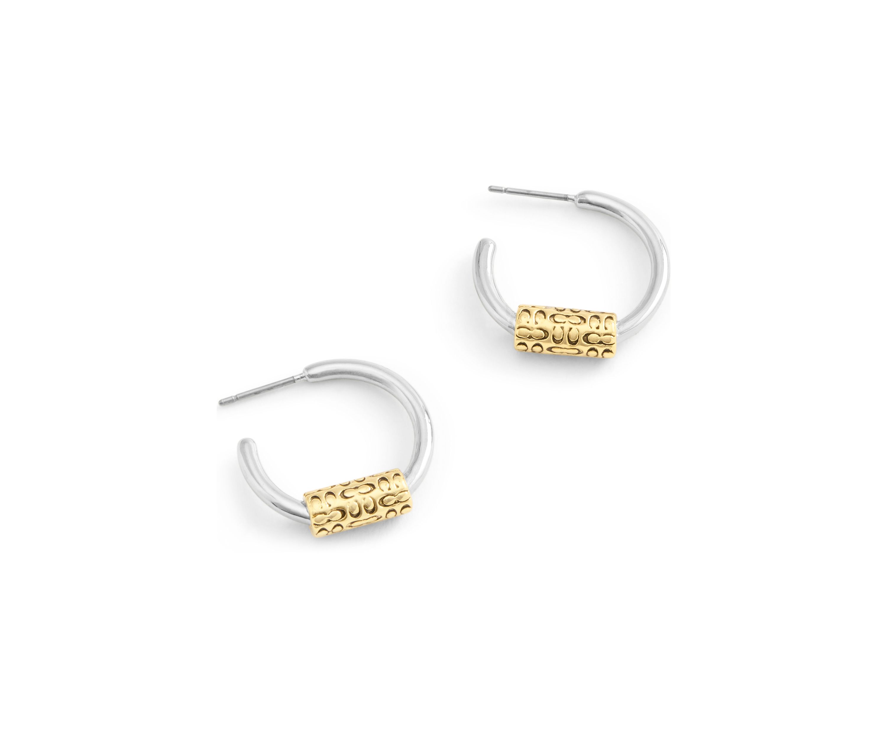 Signature Quilted Tube Huggie Earrings