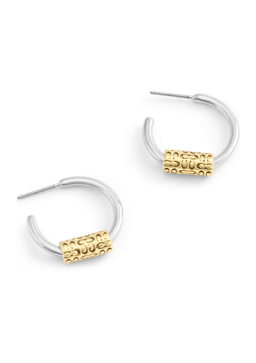 Signature Quilted Tube Huggie Earrings