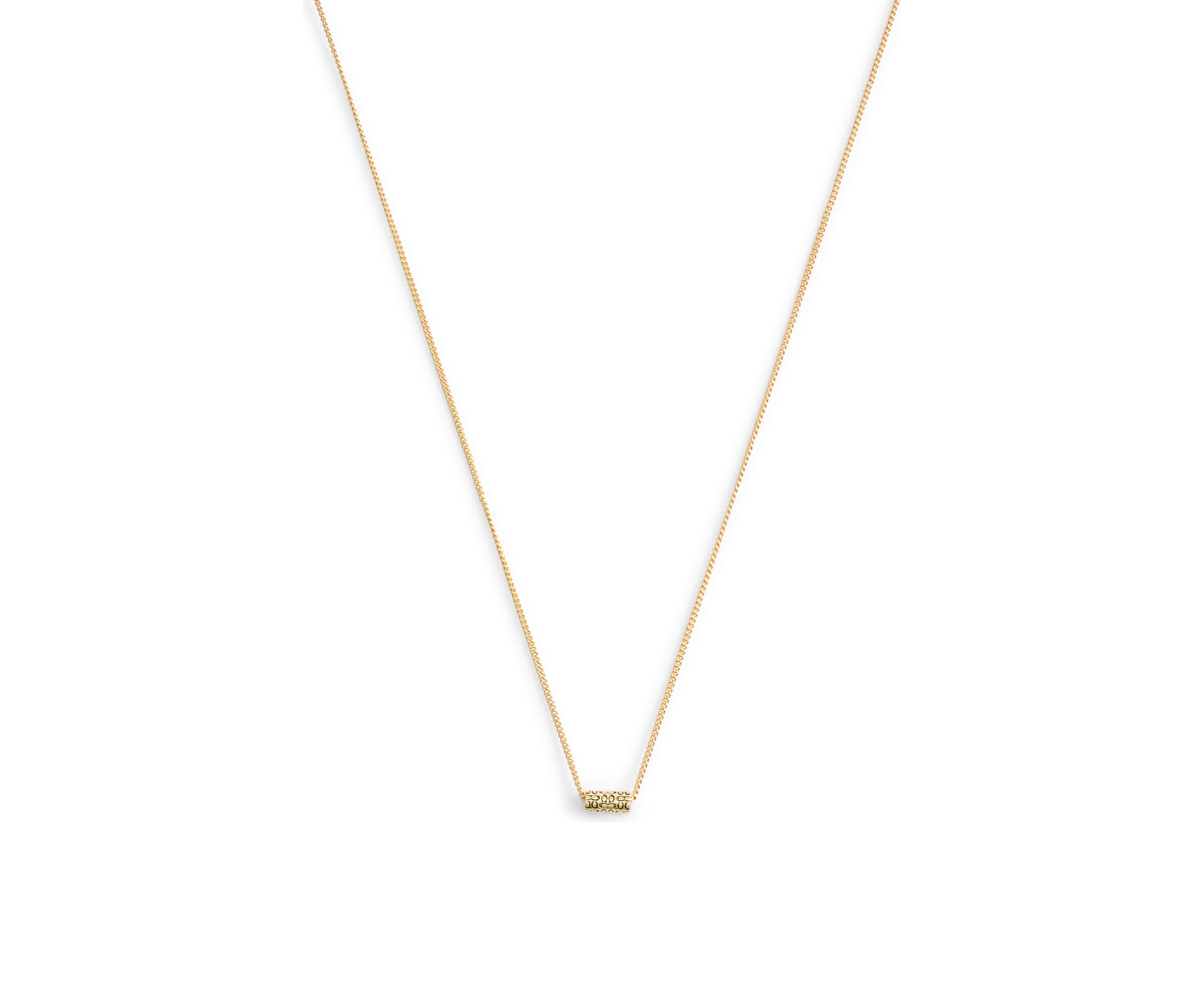 Signature Quilted Tube Pendant Necklace