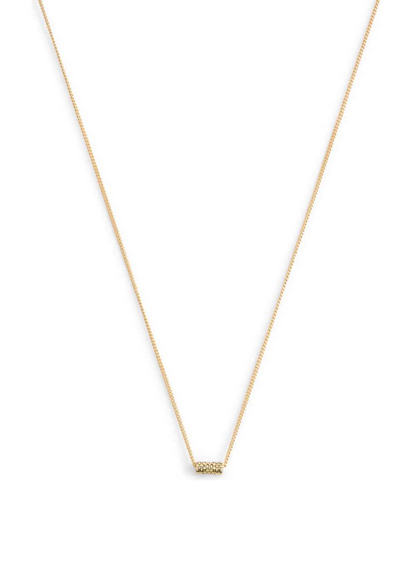 Signature Quilted Tube Pendant Necklace