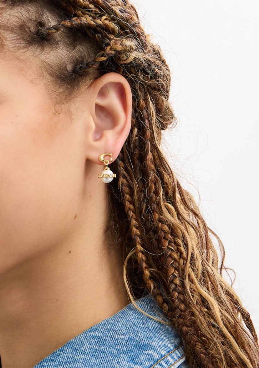 Signature Pearl Orb Drop Earrings