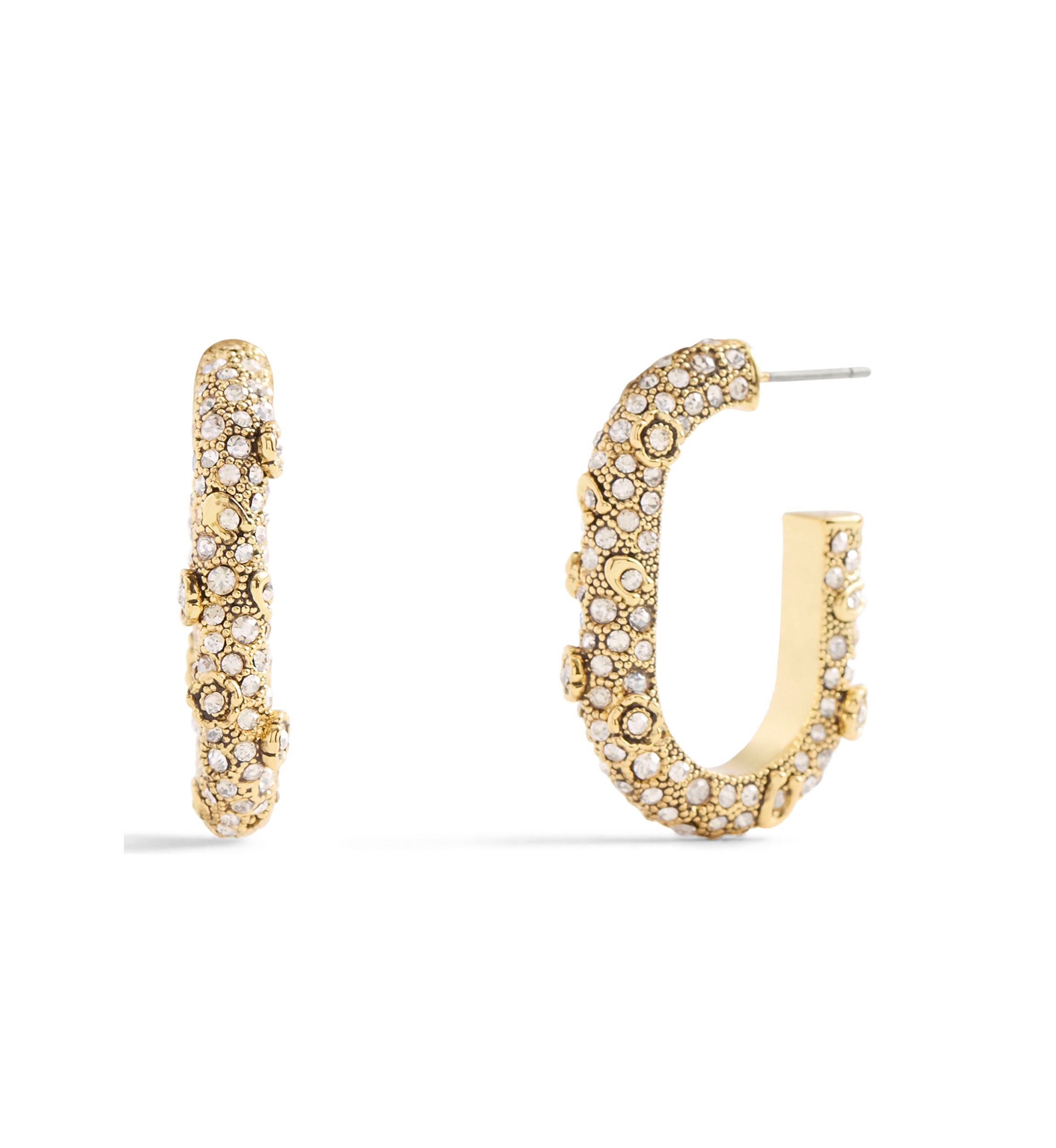 Signature Pavé Floral Hoop Earrings