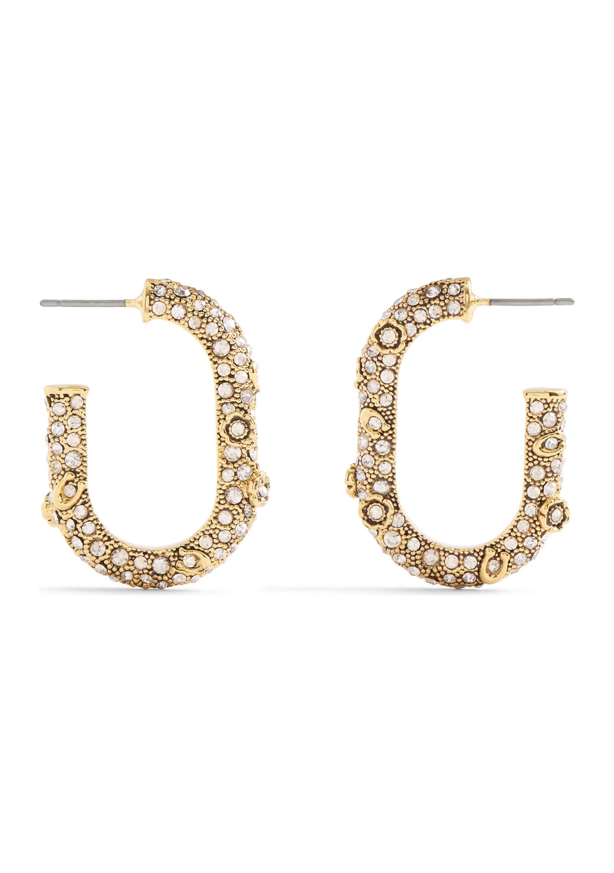 Signature Pavé Floral Hoop Earrings