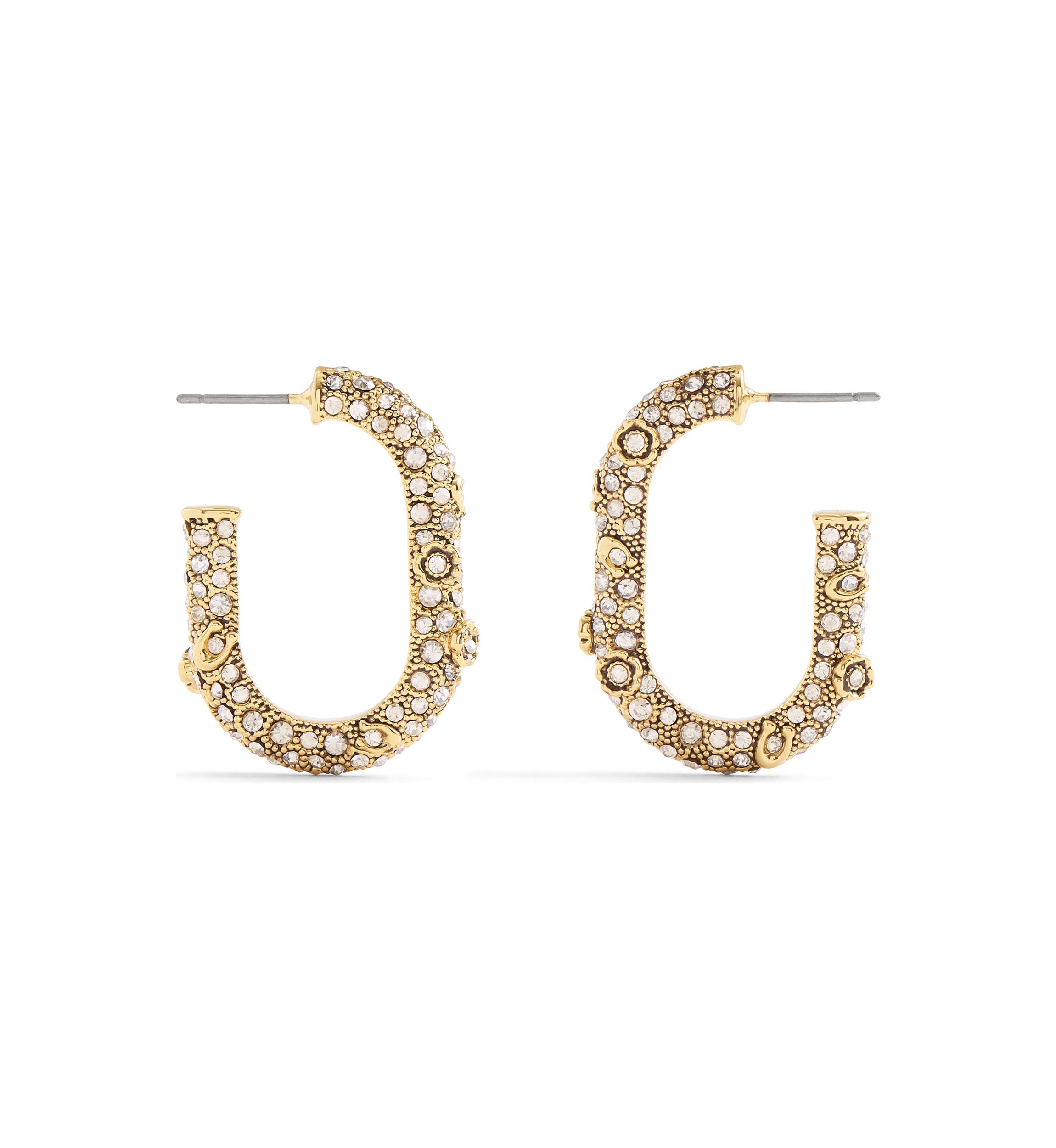 Signature Pavé Floral Hoop Earrings