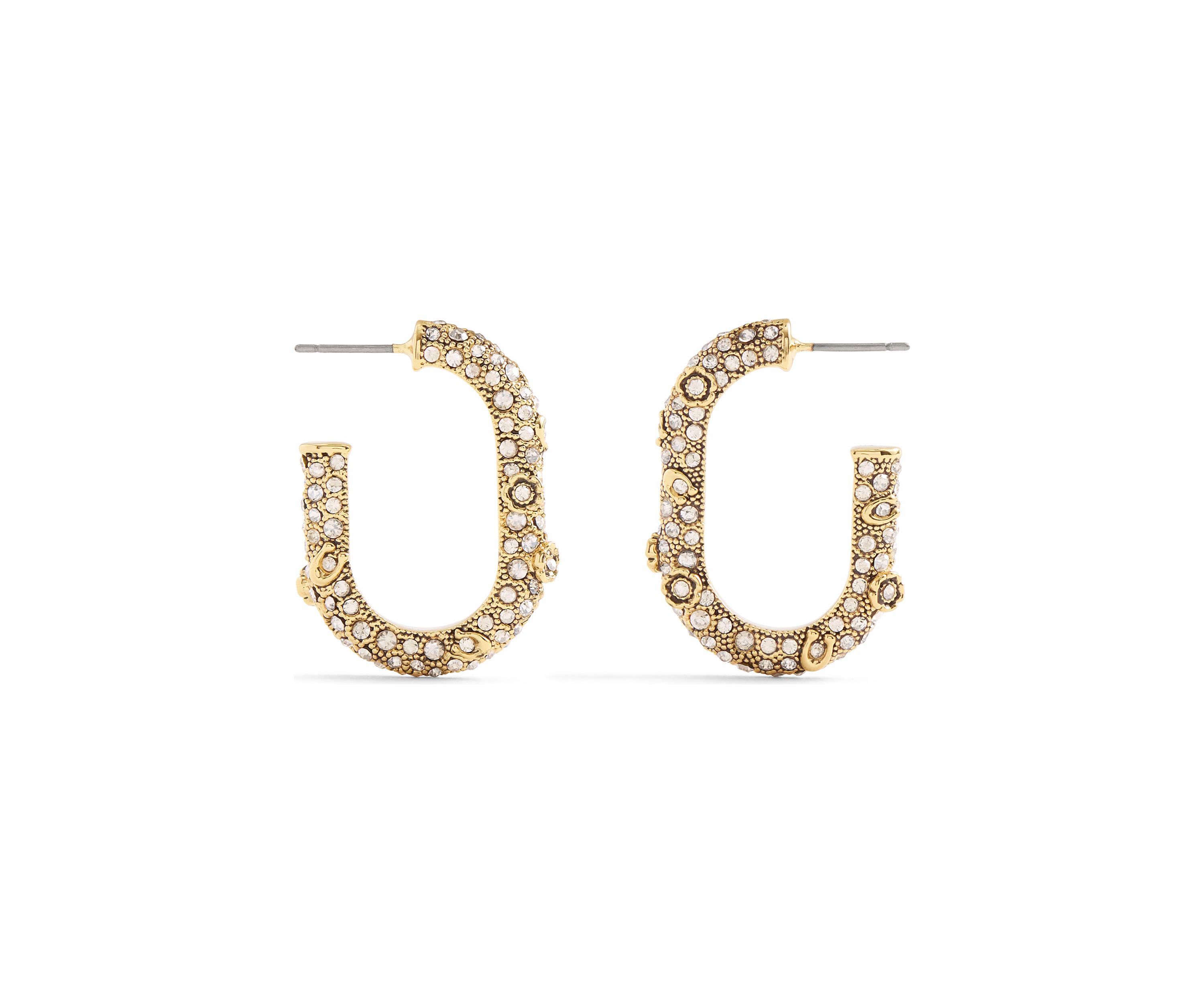 Signature Pavé Floral Hoop Earrings
