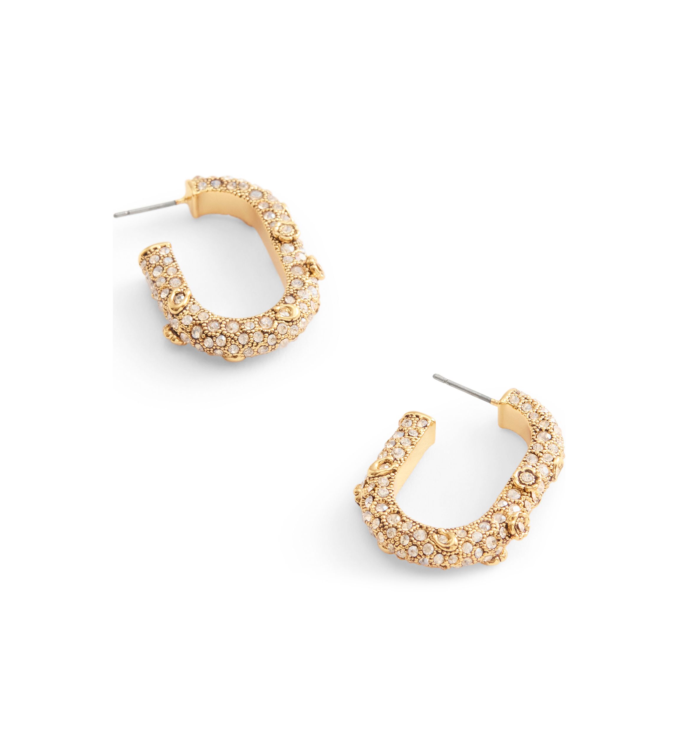 Signature Pavé Floral Hoop Earrings