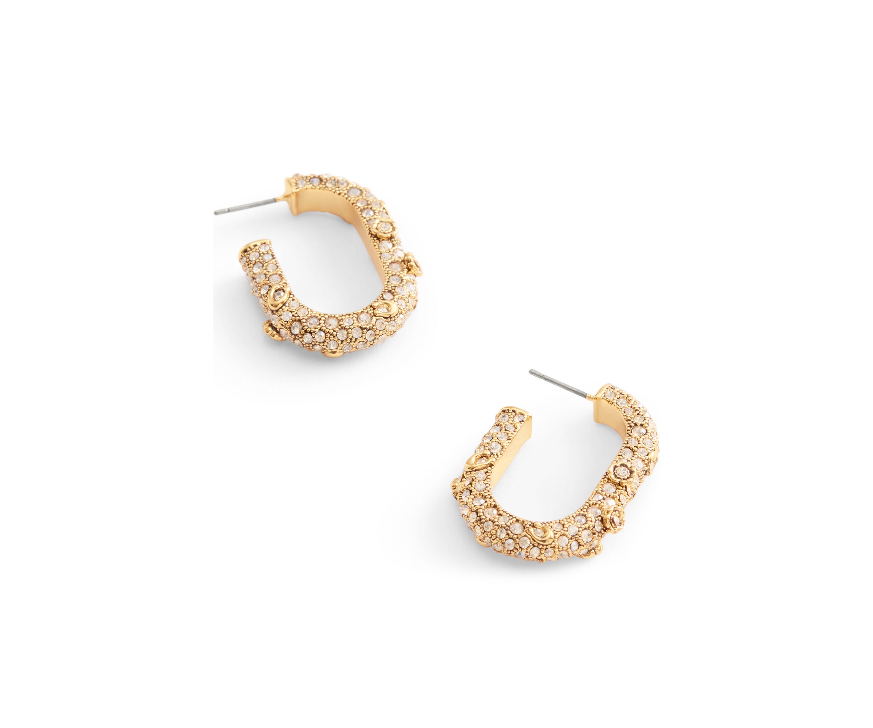 Signature Pavé Floral Hoop Earrings