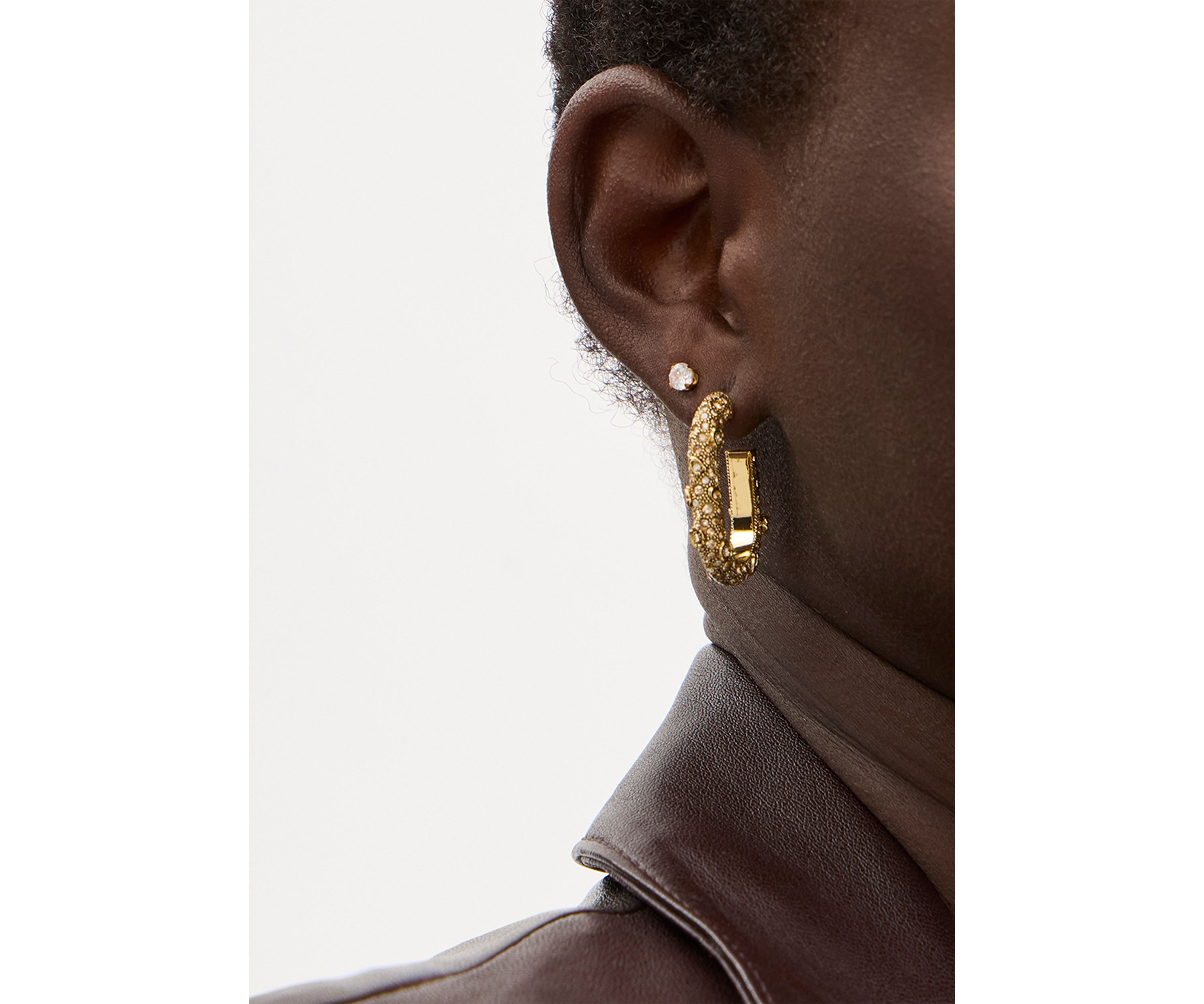 Signature Pavé Floral Hoop Earrings