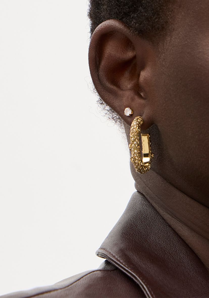 Signature Pavé Floral Hoop Earrings