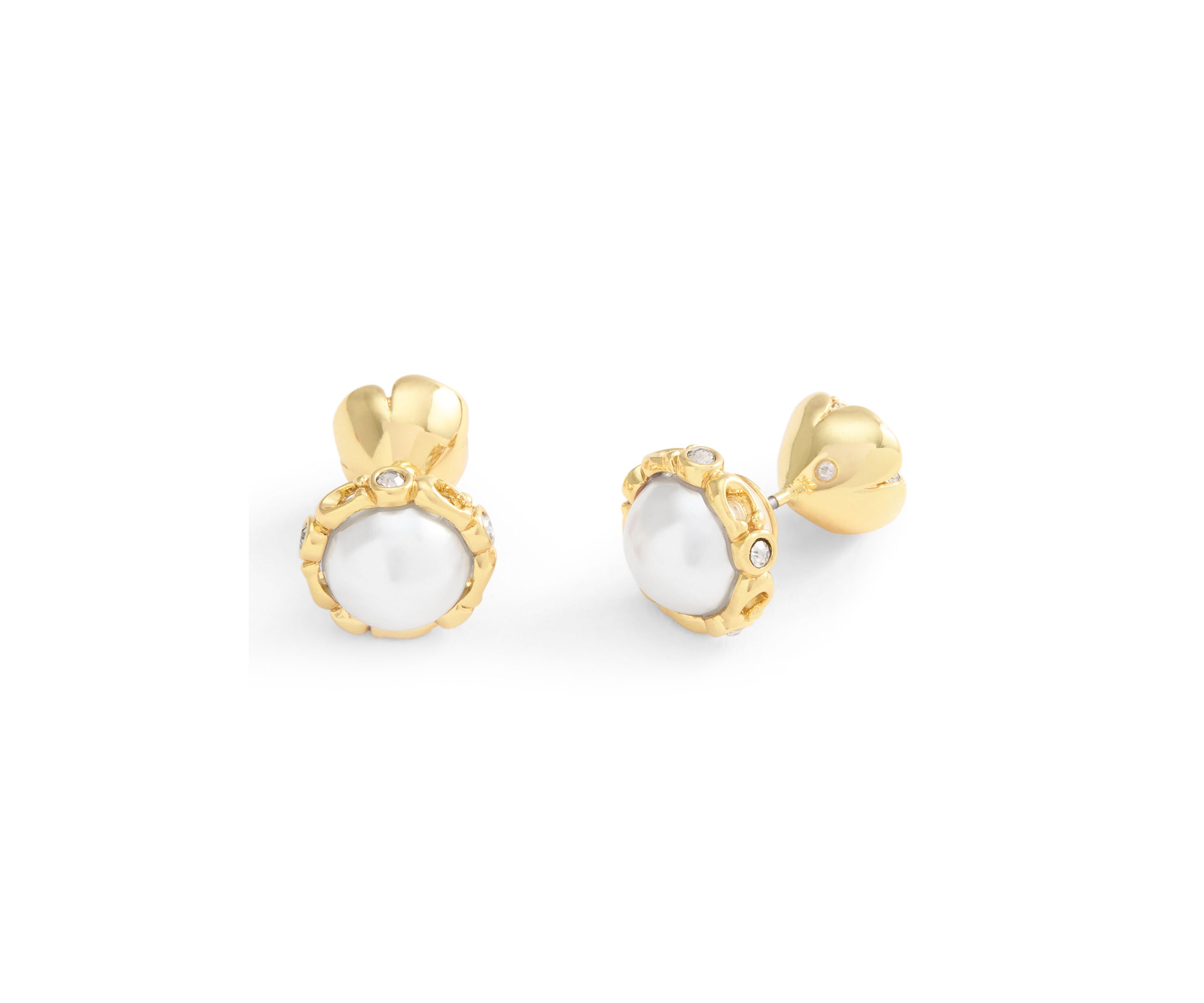 Signature Floral Pearl Orb Jacket Stud Earrings