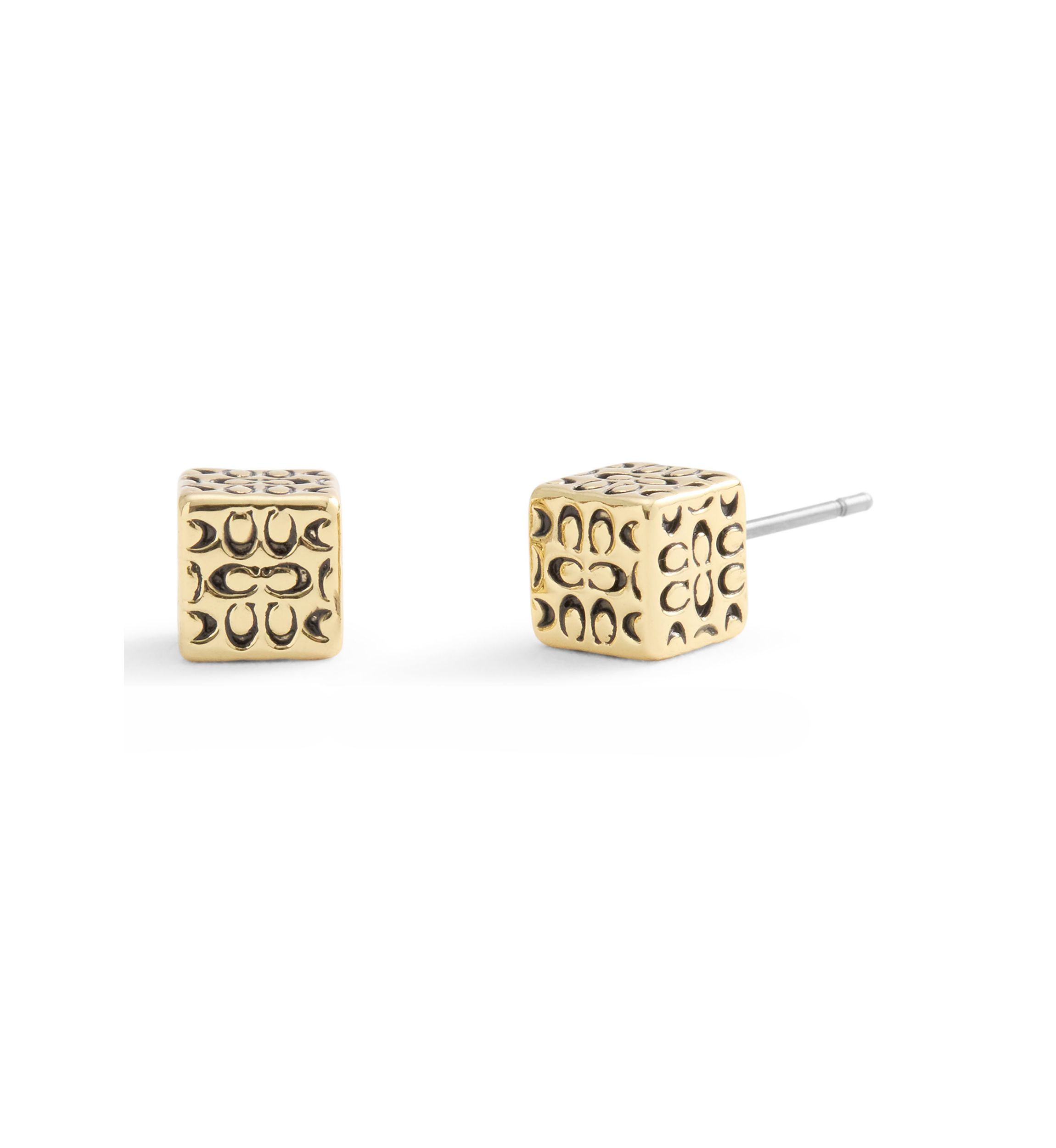 Signature Quilted Cube Stud Earrings
