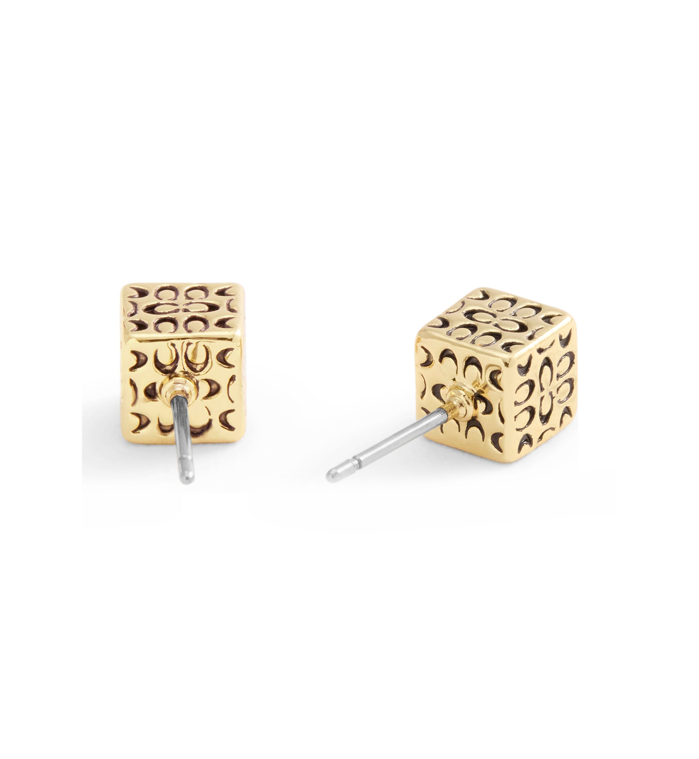 Signature Quilted Cube Stud Earrings