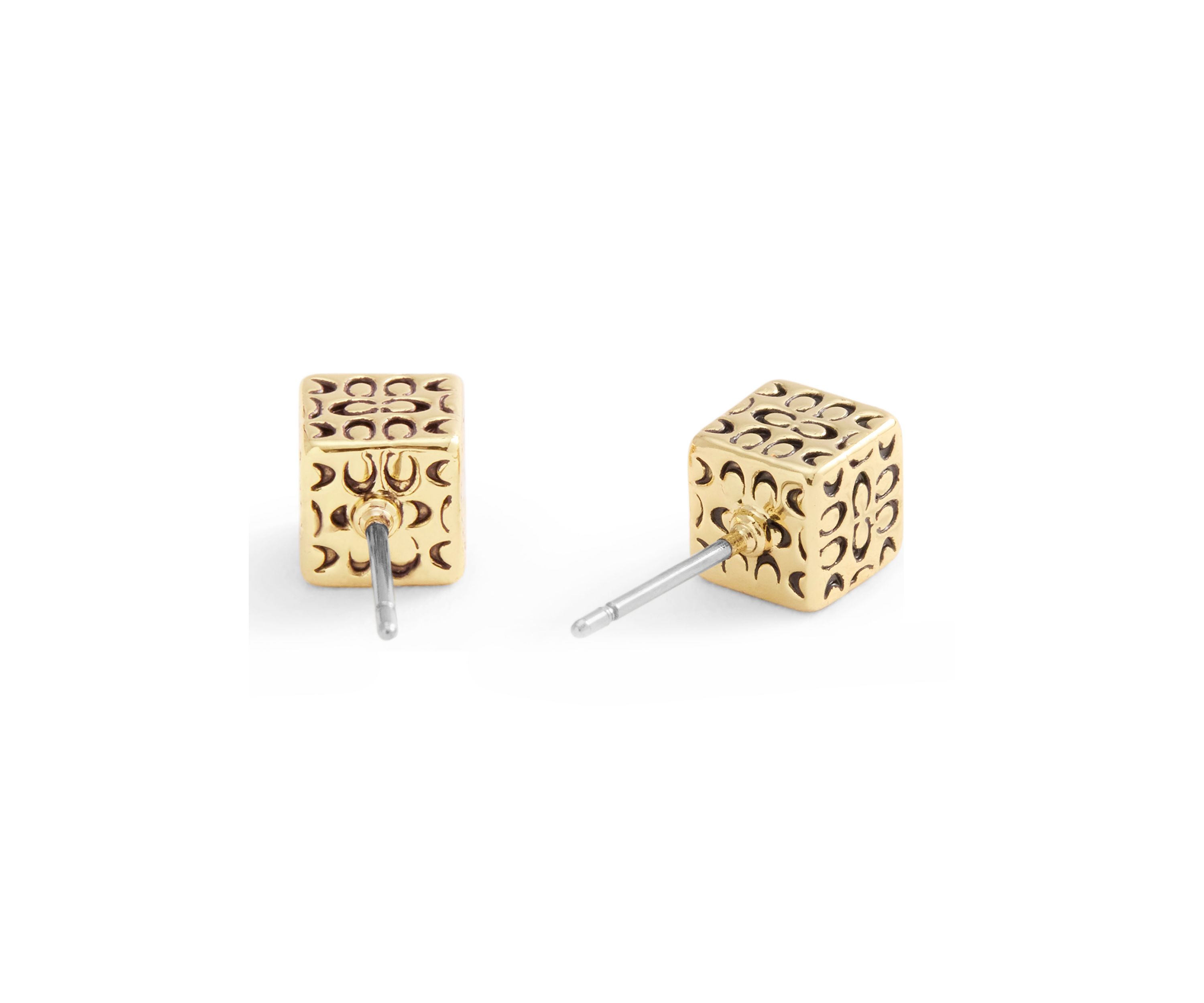 Signature Quilted Cube Stud Earrings