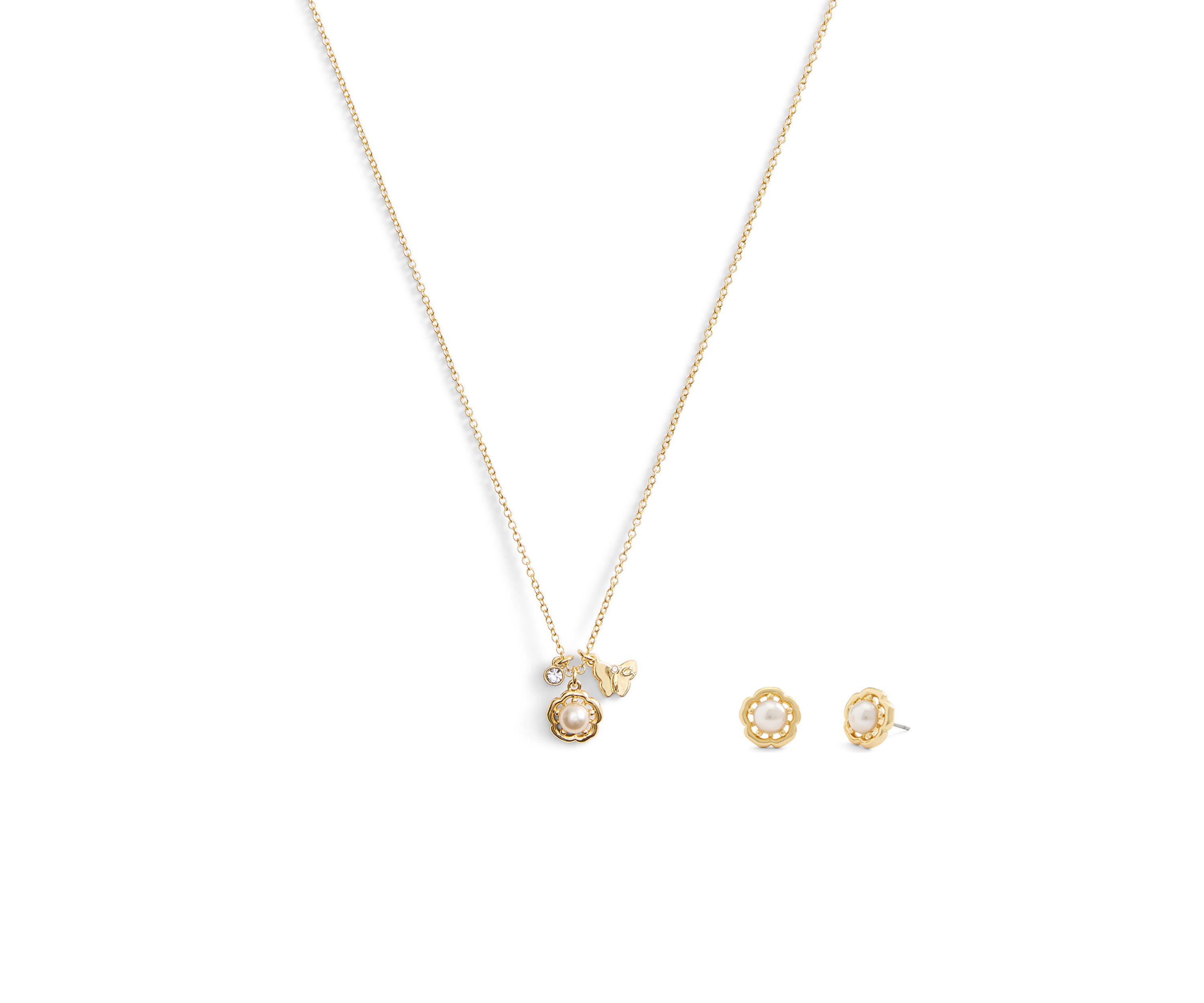 Signature Pearl Tea Rose Jewelry Set