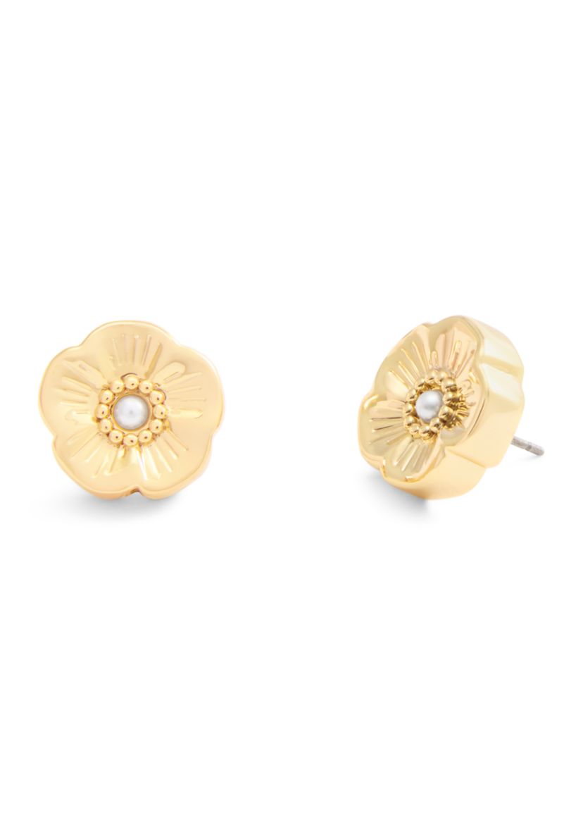 Signature Heritage Tea Rose Stud Earrings
