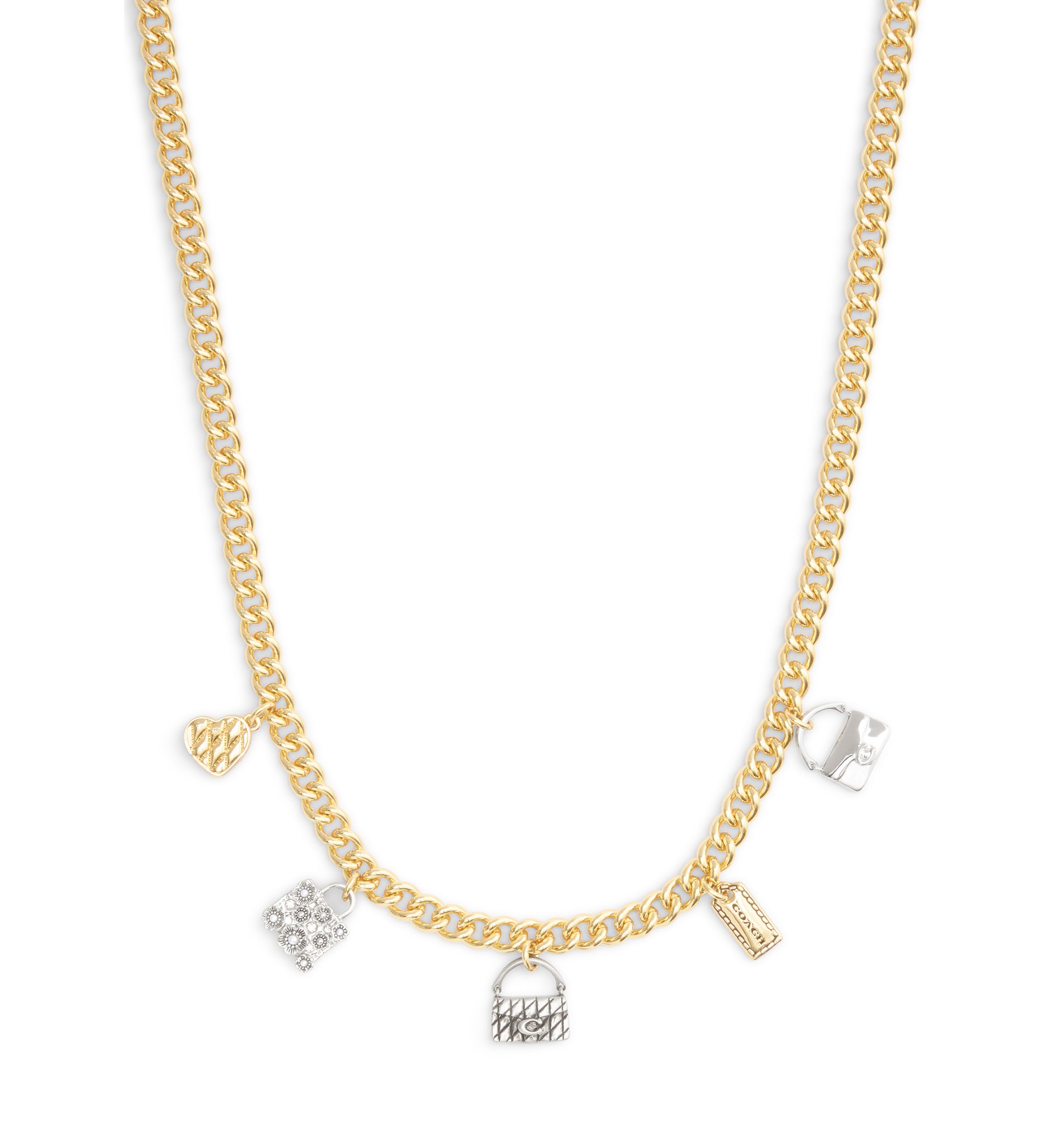 Signature Handbag Charm Bib Necklace