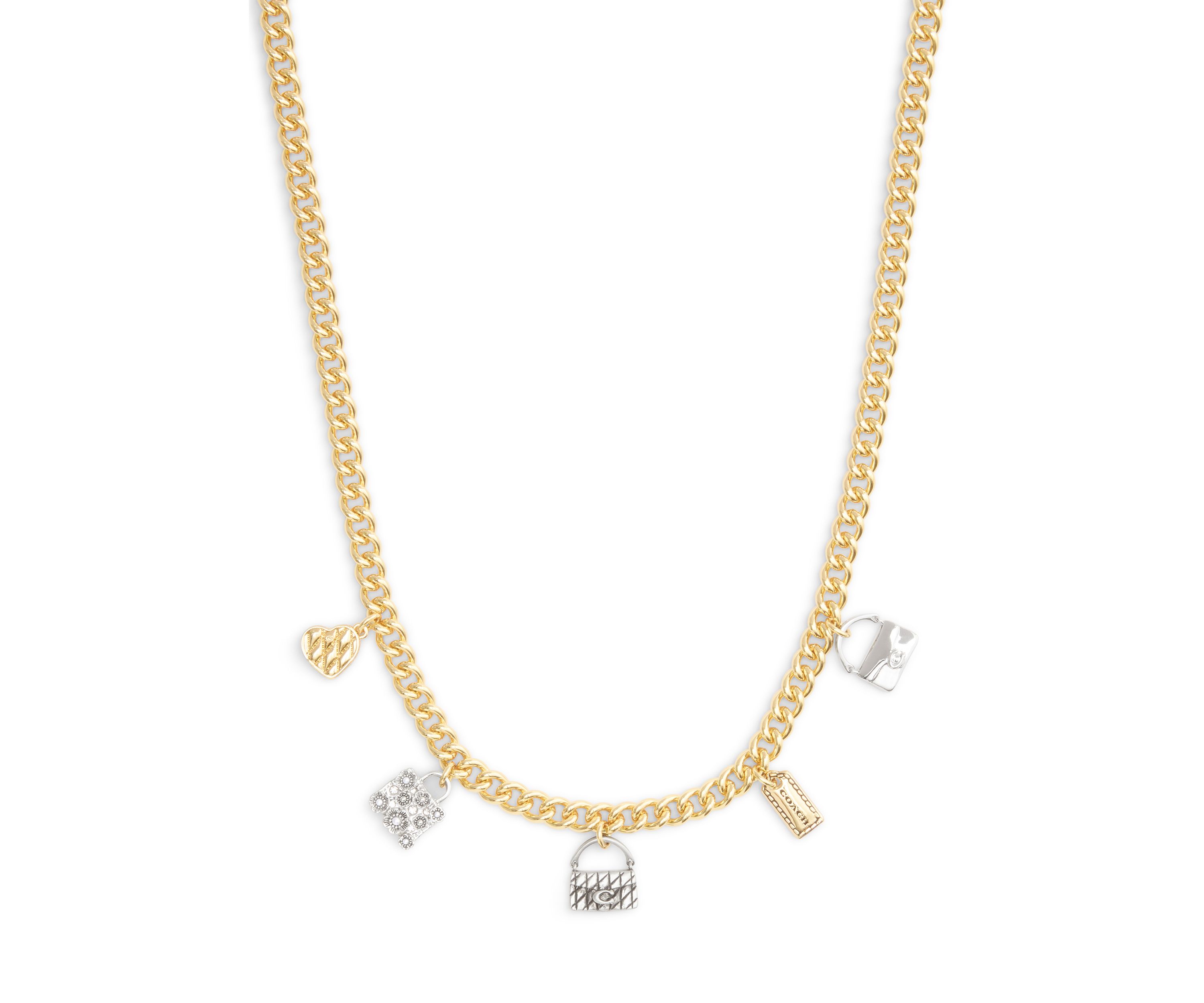 Signature Handbag Charm Bib Necklace