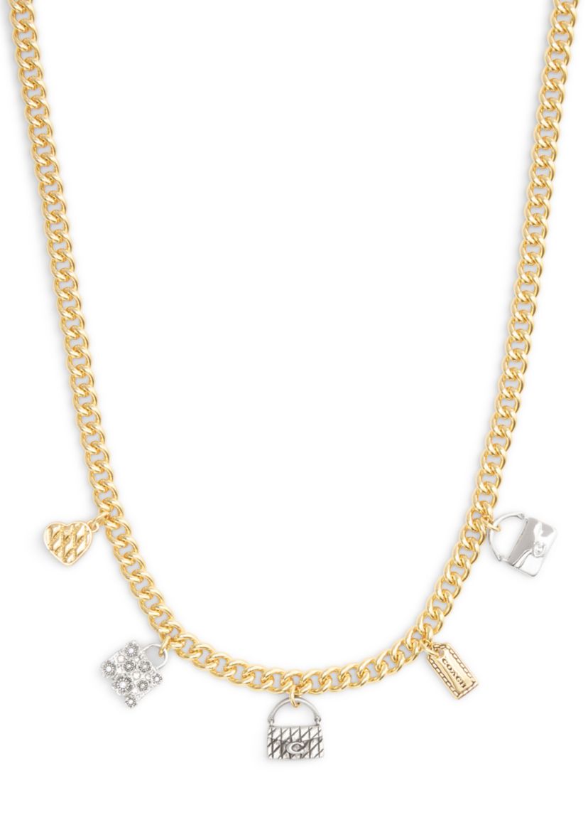 Signature Handbag Charm Bib Necklace
