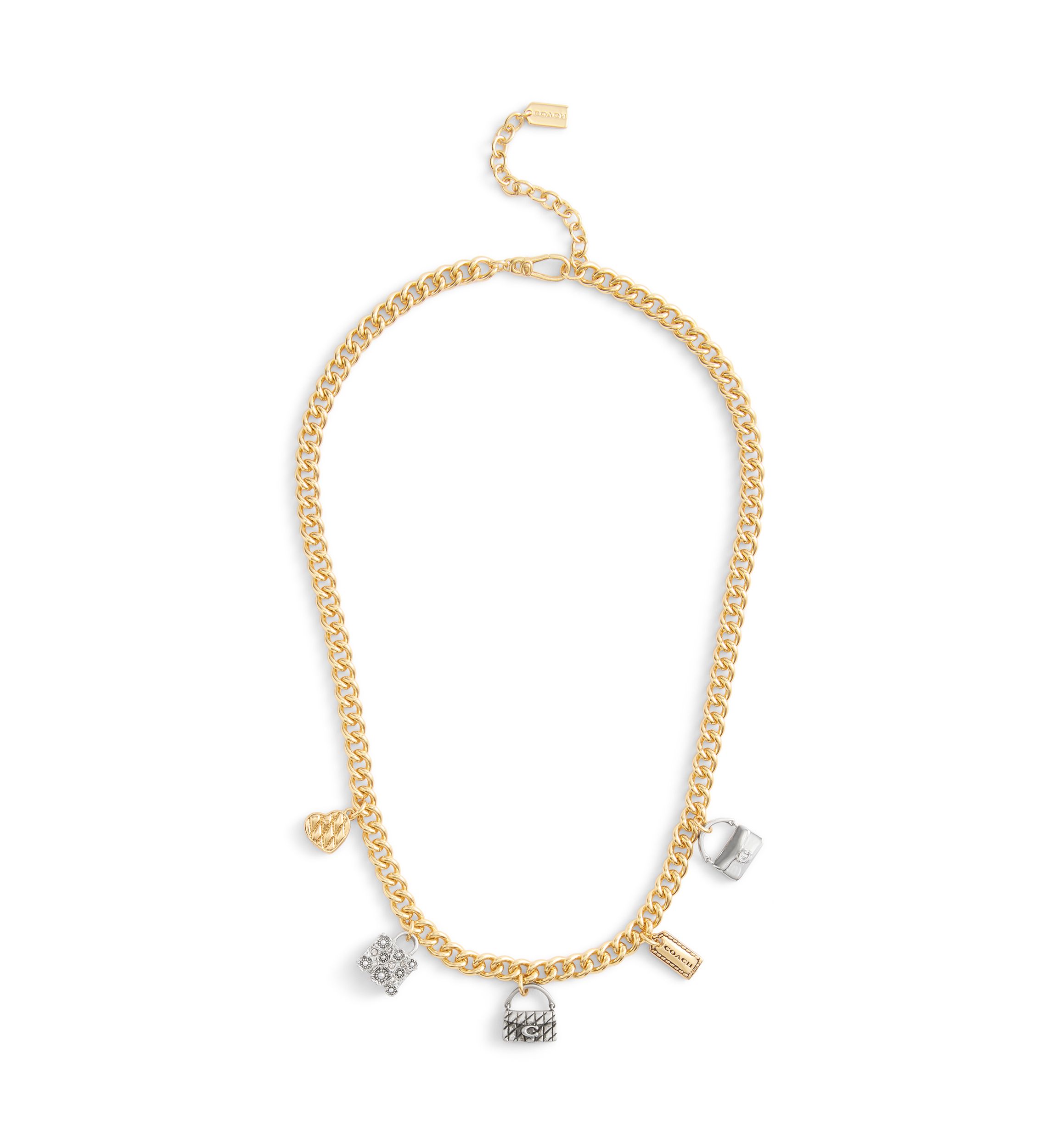Signature Handbag Charm Bib Necklace