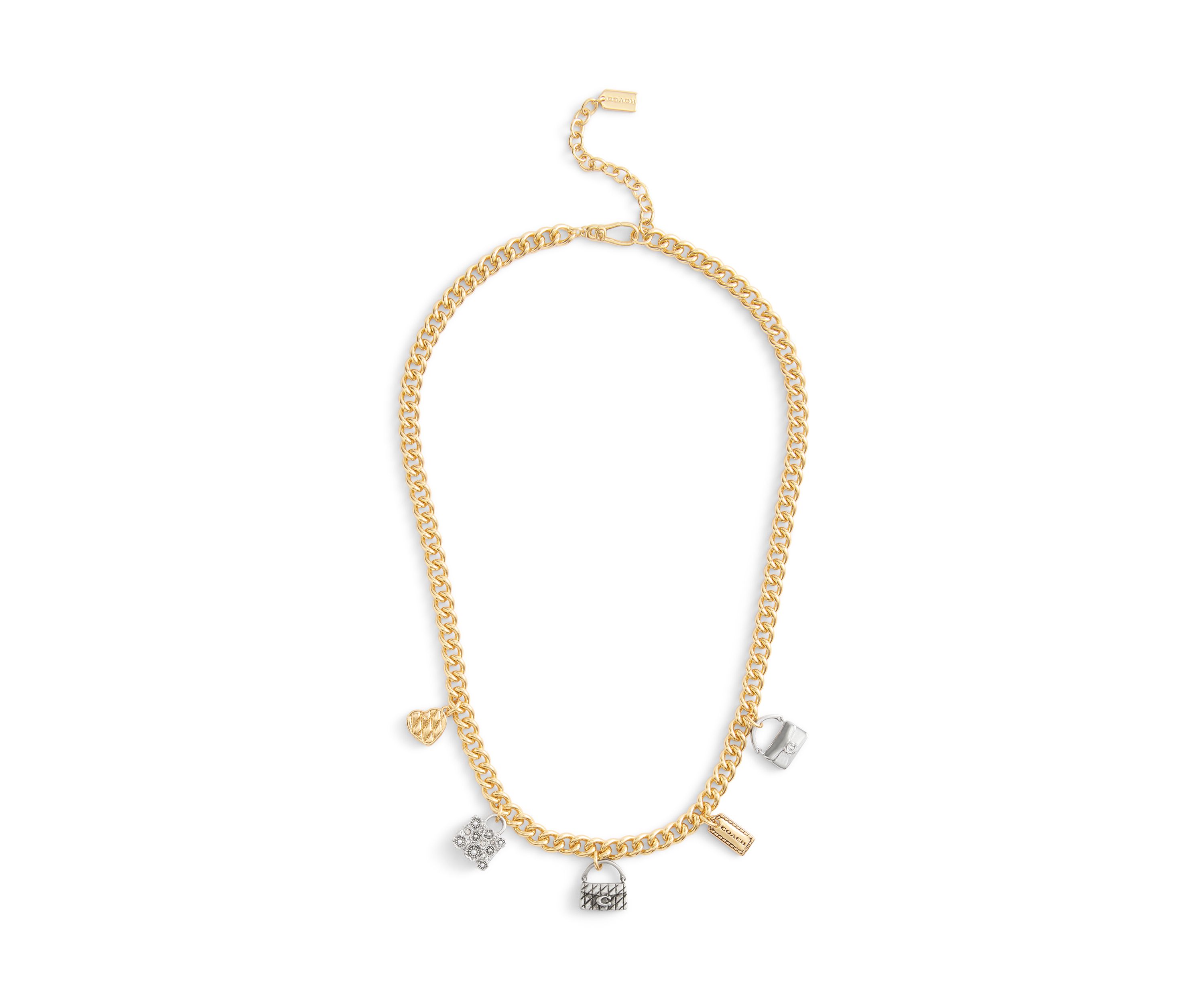 Signature Handbag Charm Bib Necklace