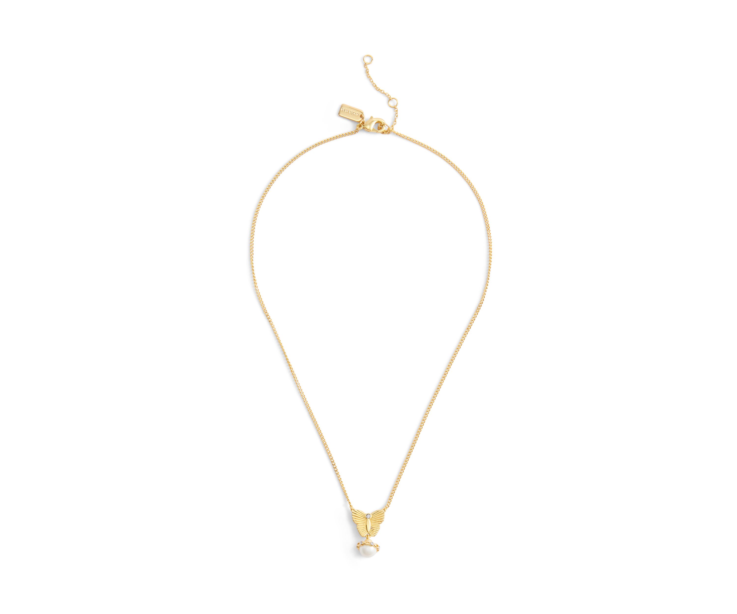 Signature Heritage Butterfly Pearl Pendant Necklace