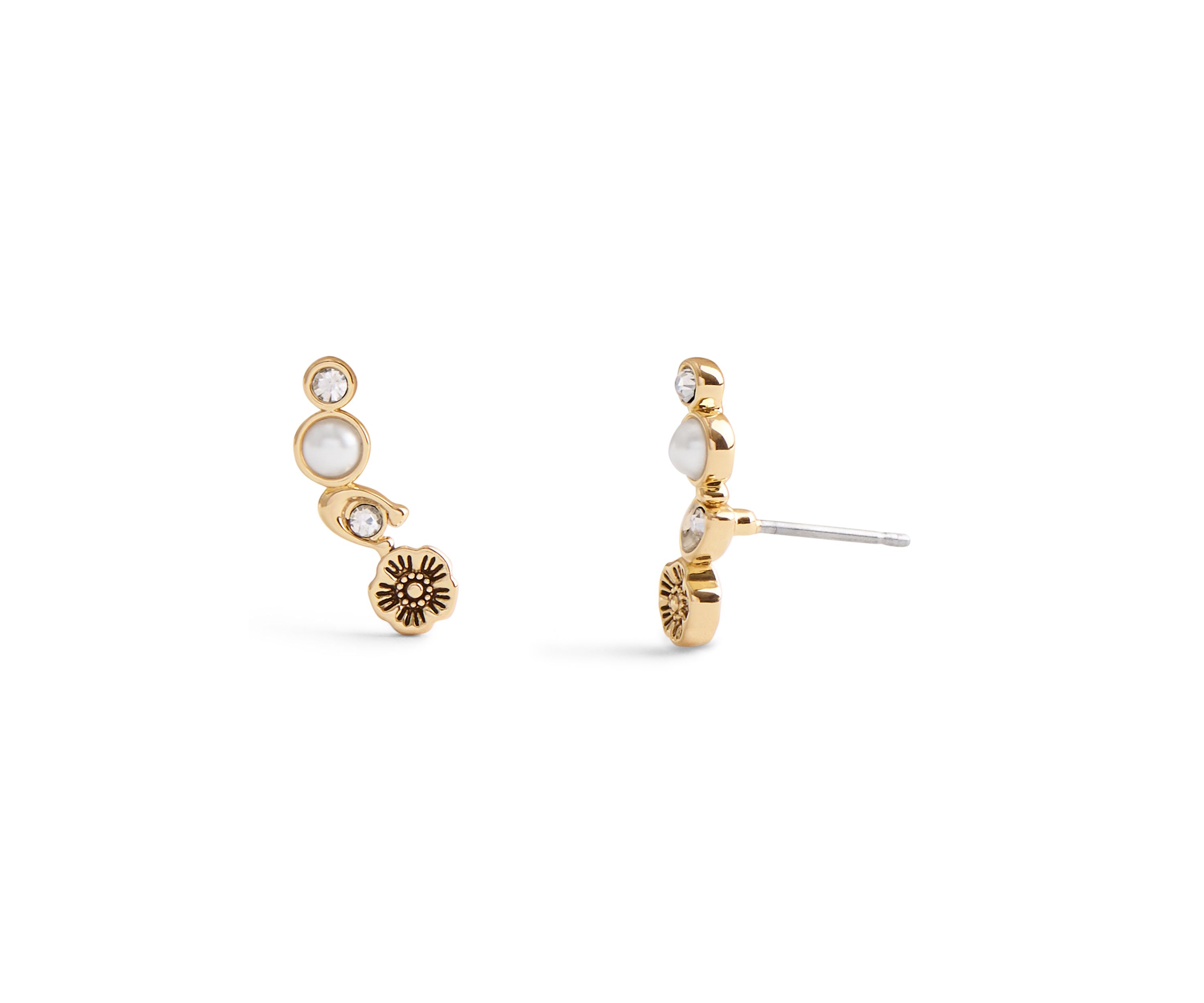 Signature Heritage Pearl Crawler Earrings