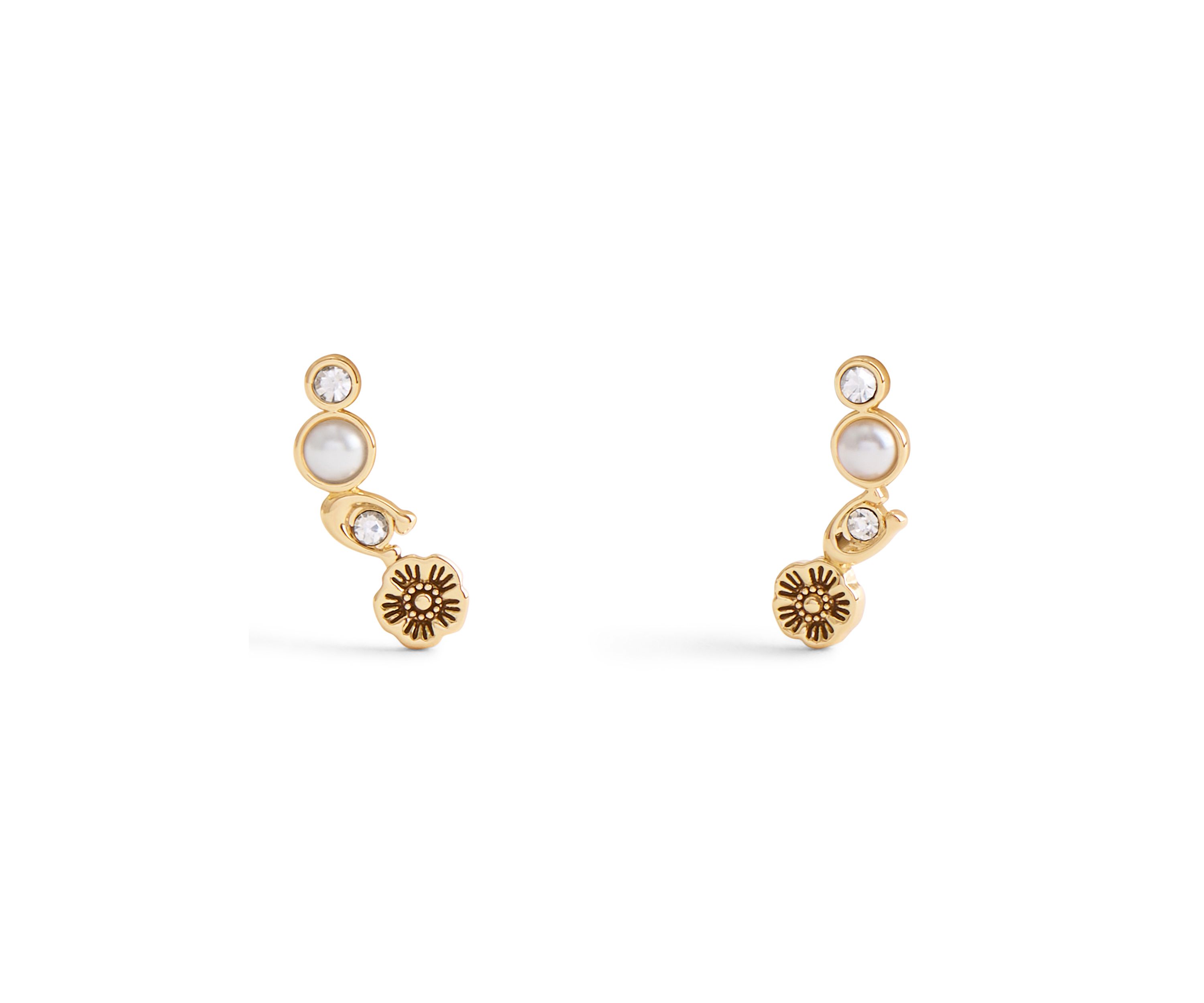 Signature Heritage Pearl Crawler Earrings