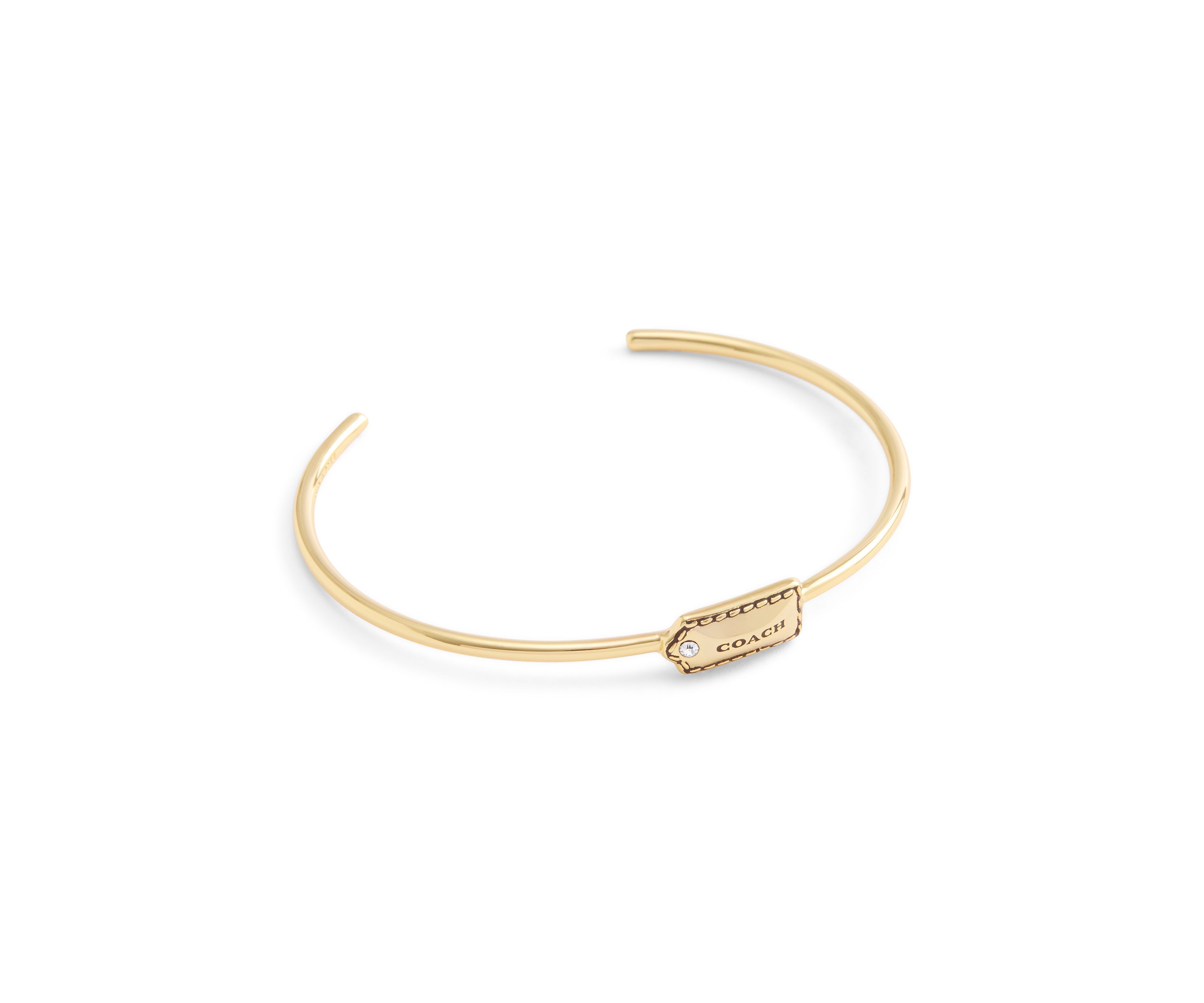 Signature Hangtag Thin Cuff Bracelet