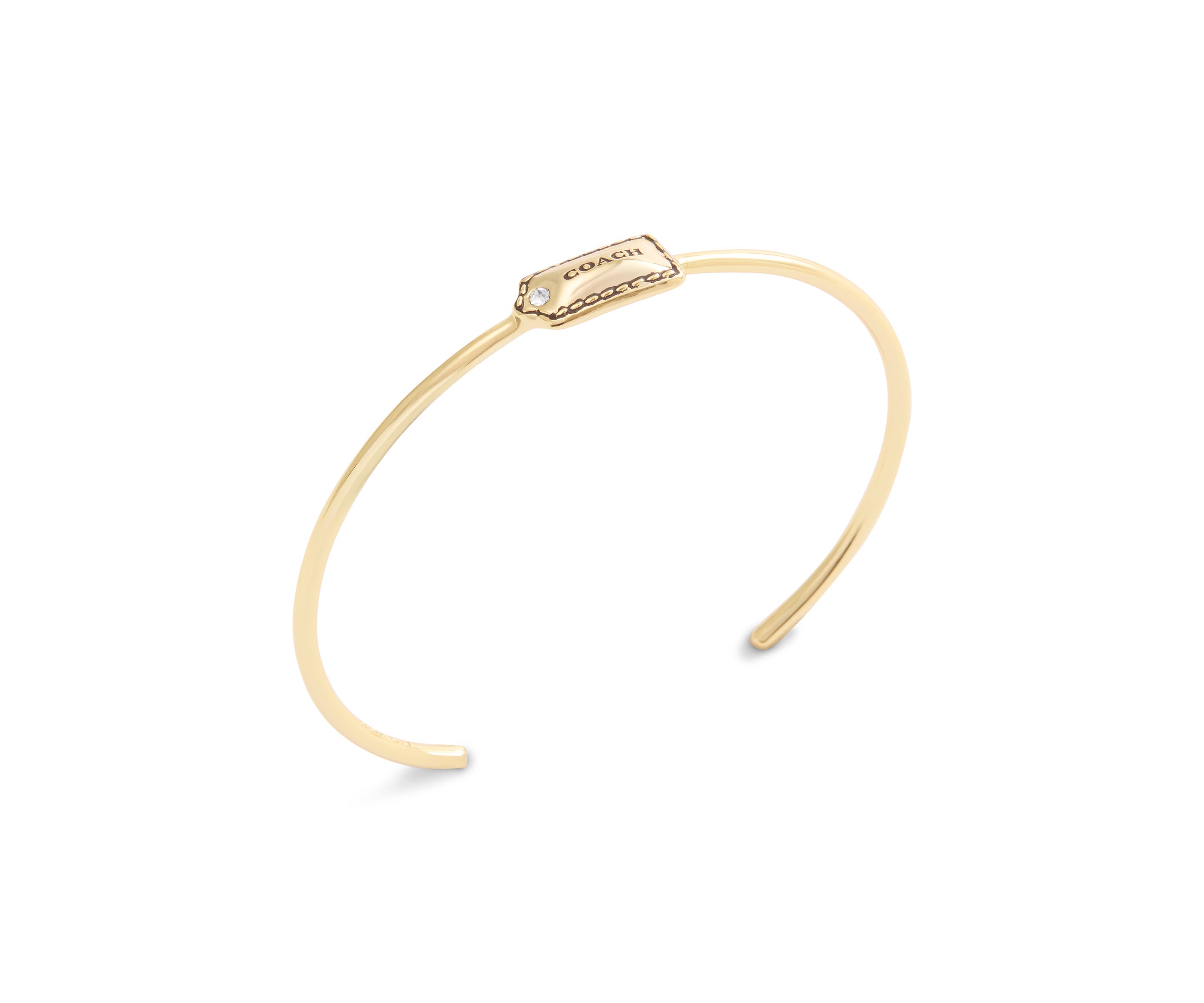 Signature Hangtag Thin Cuff Bracelet