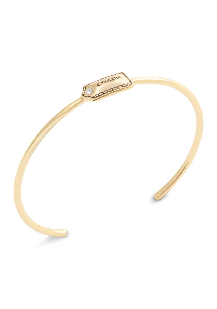 Signature Hangtag Thin Cuff Bracelet