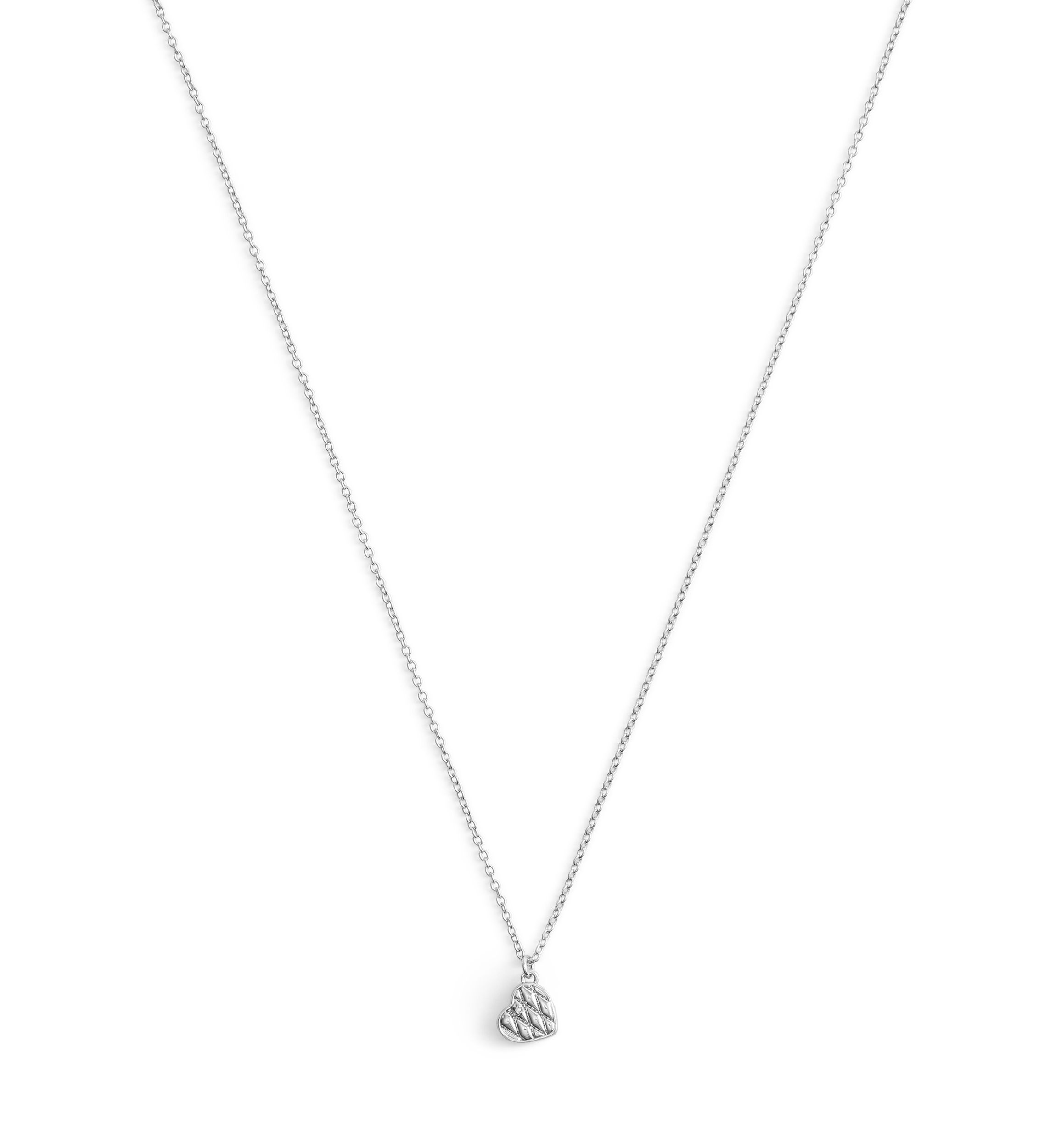 Signature Quilted Heart Pendant Necklace