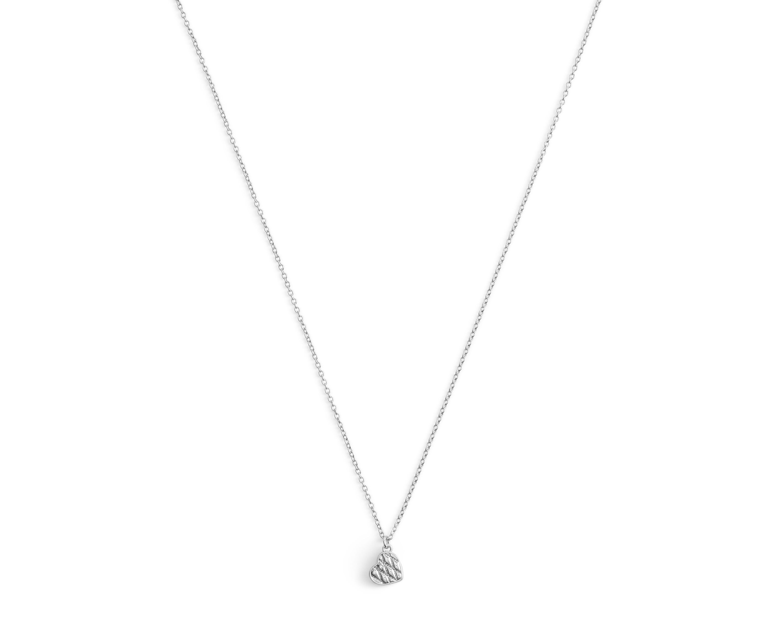 Signature Quilted Heart Pendant Necklace