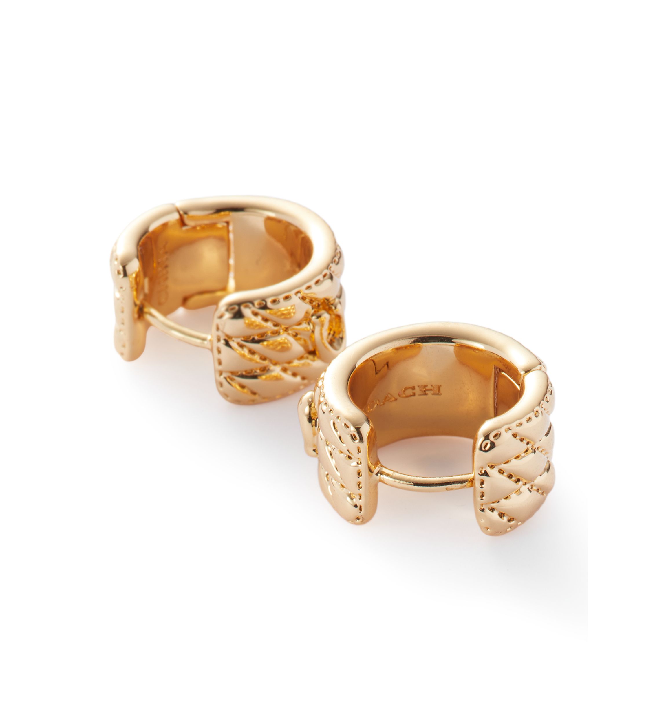 Quilted Huggie Earrings
