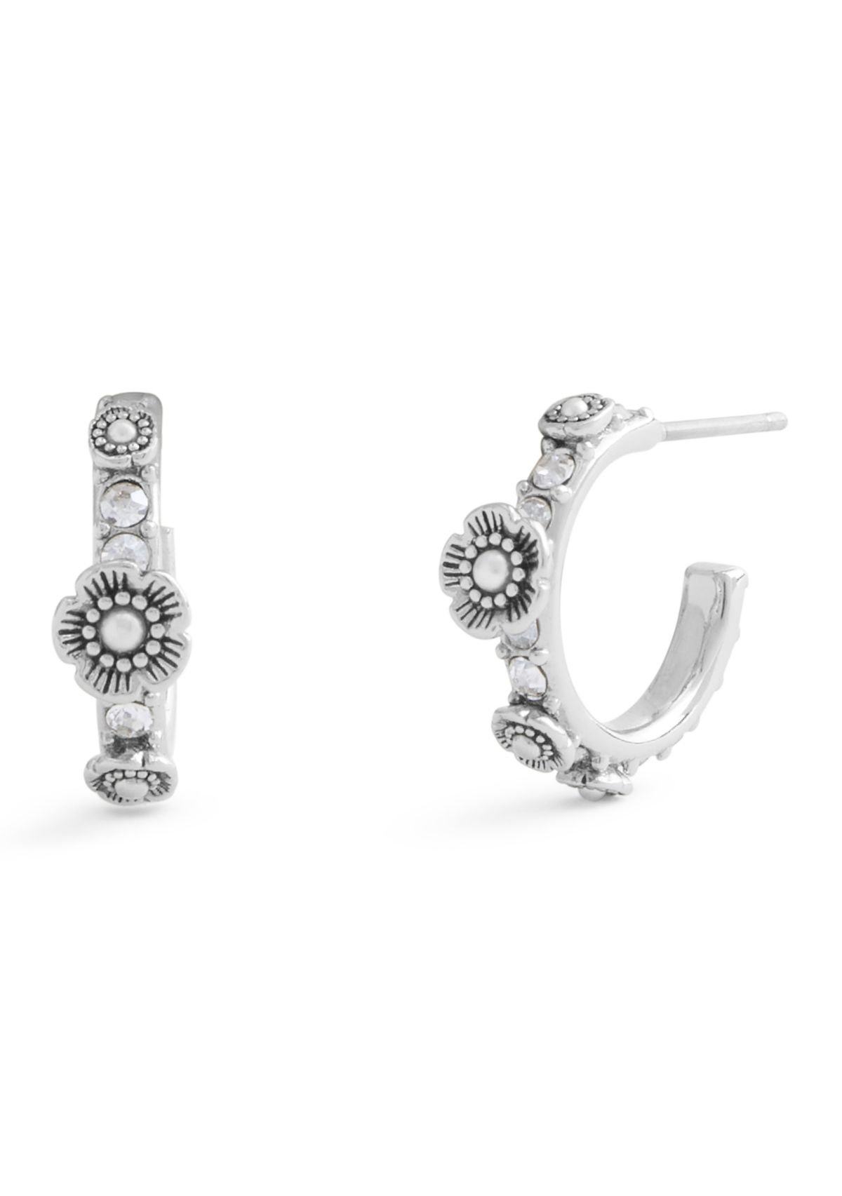 Signature Tea Rose Huggie Earrings