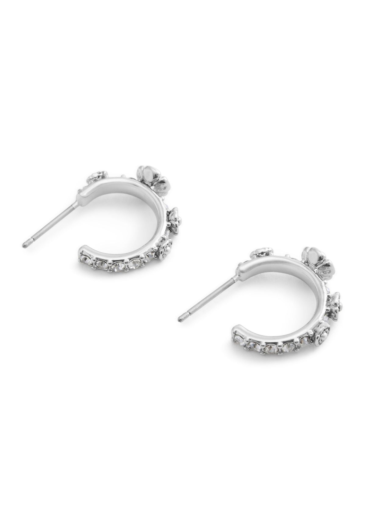 Signature Tea Rose Huggie Earrings